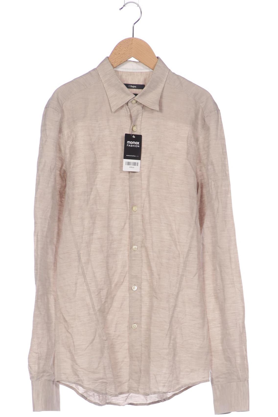 

Z Zegna Herren Hemd, beige, Gr. 48
