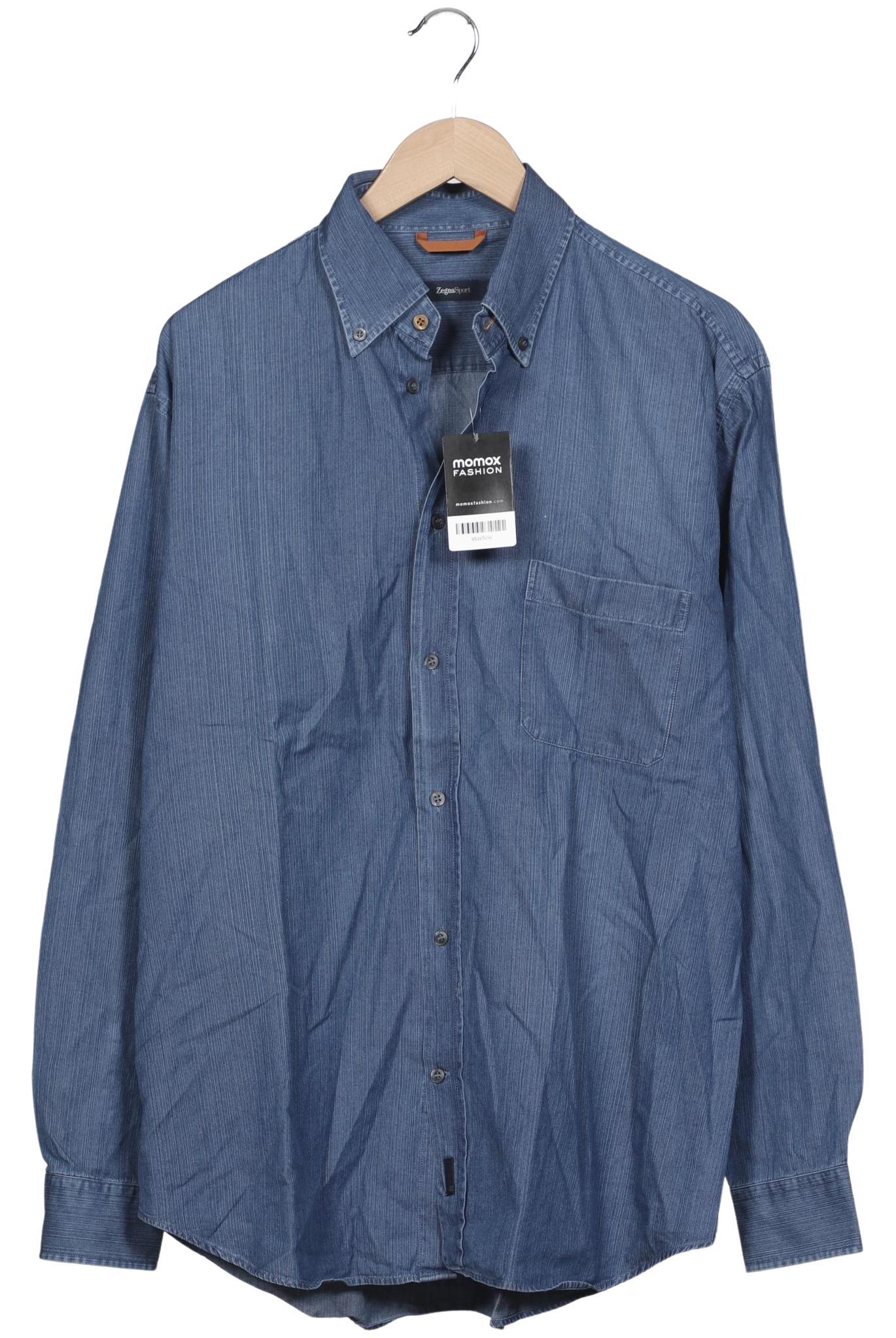 

Z Zegna Herren Hemd, blau, Gr. 56