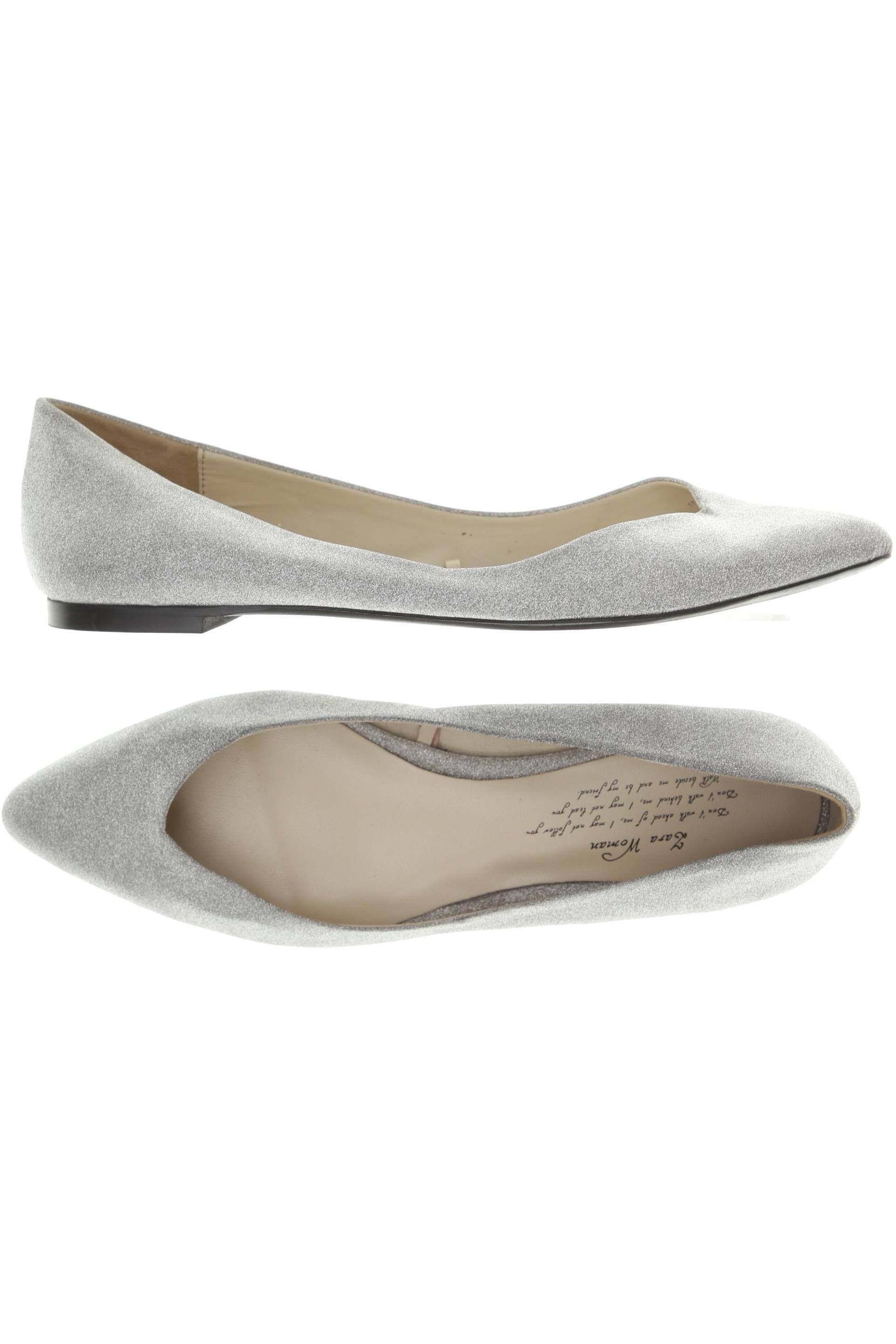 

Zara Damen Ballerinas, silber, Gr. 37