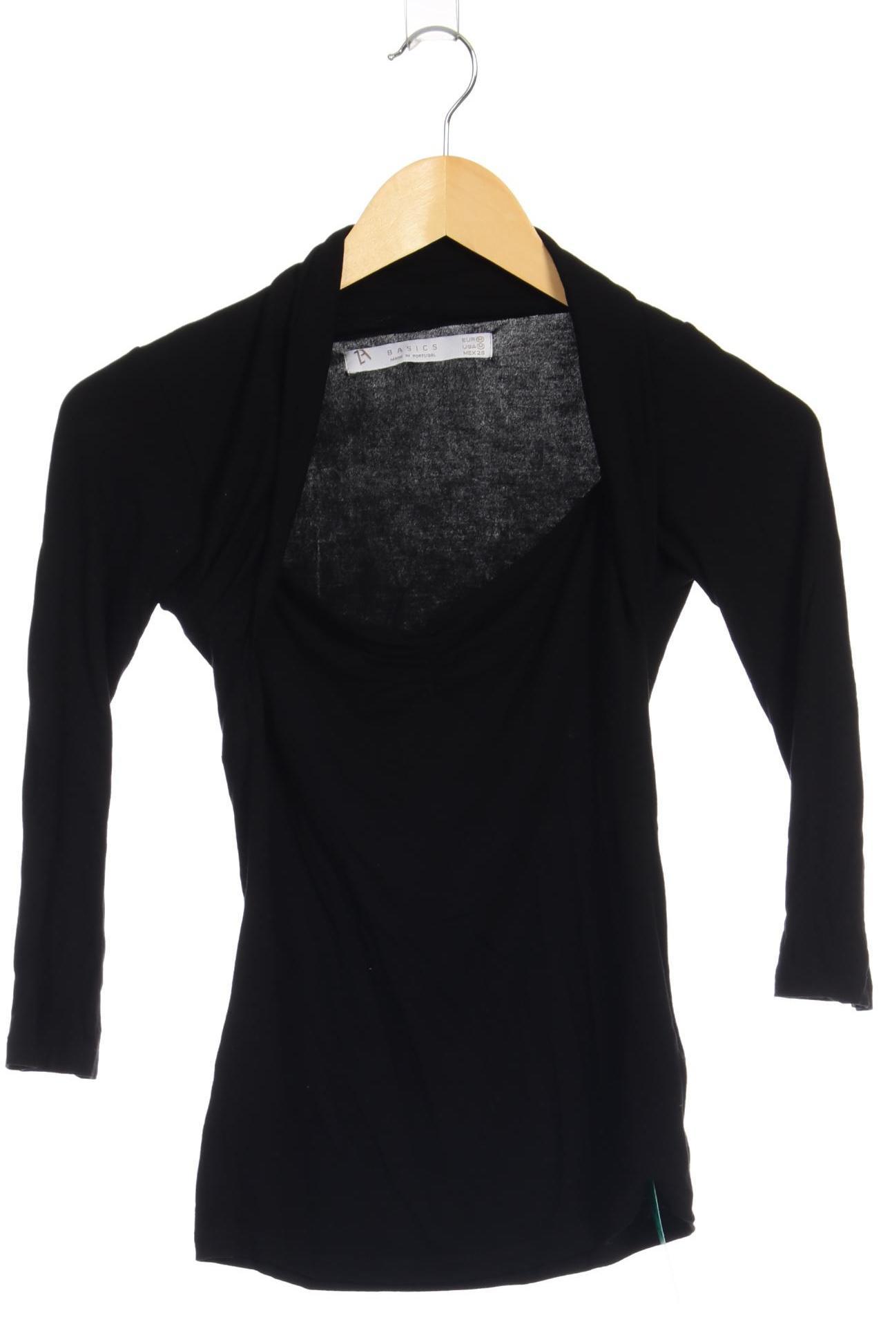 

Zara Damen Langarmshirt, schwarz, Gr.