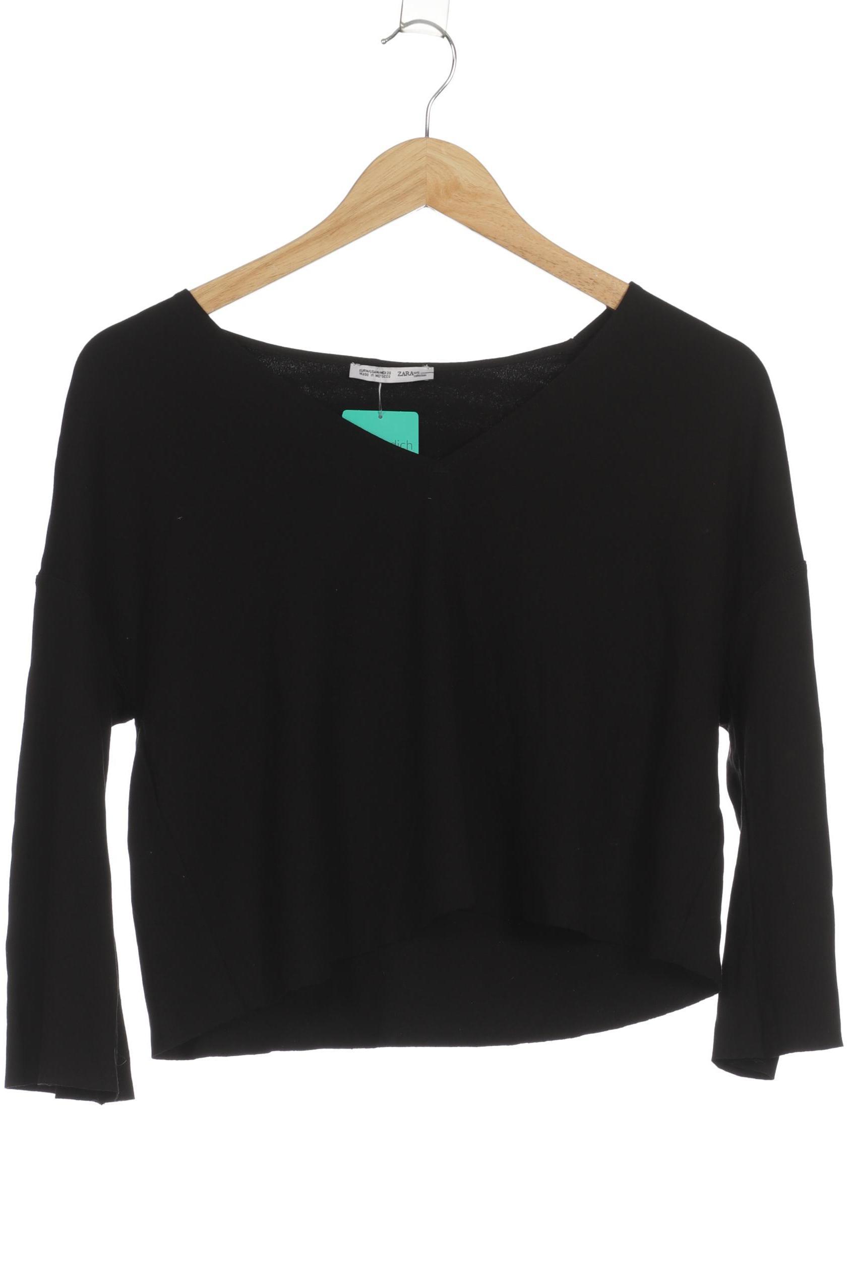 

Zara Damen Langarmshirt, schwarz, Gr.