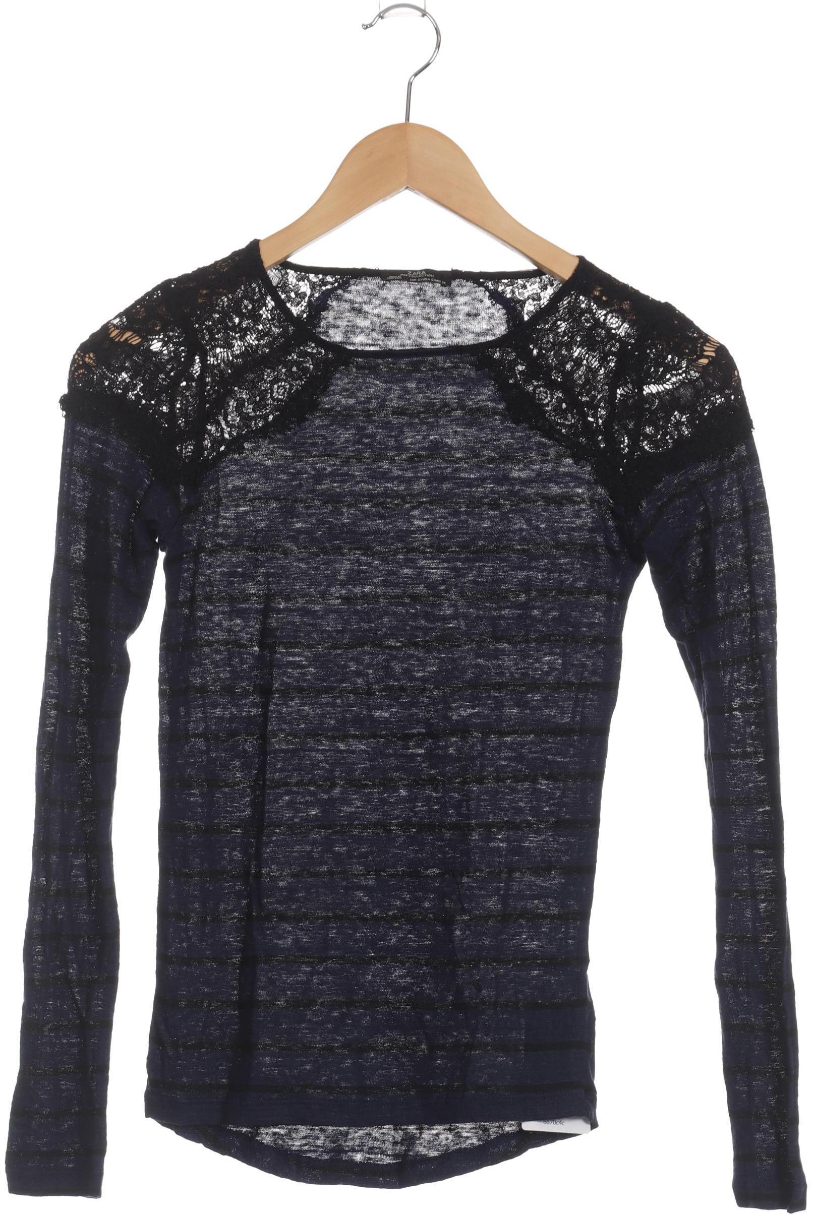 

Zara Damen Langarmshirt, blau, Gr.