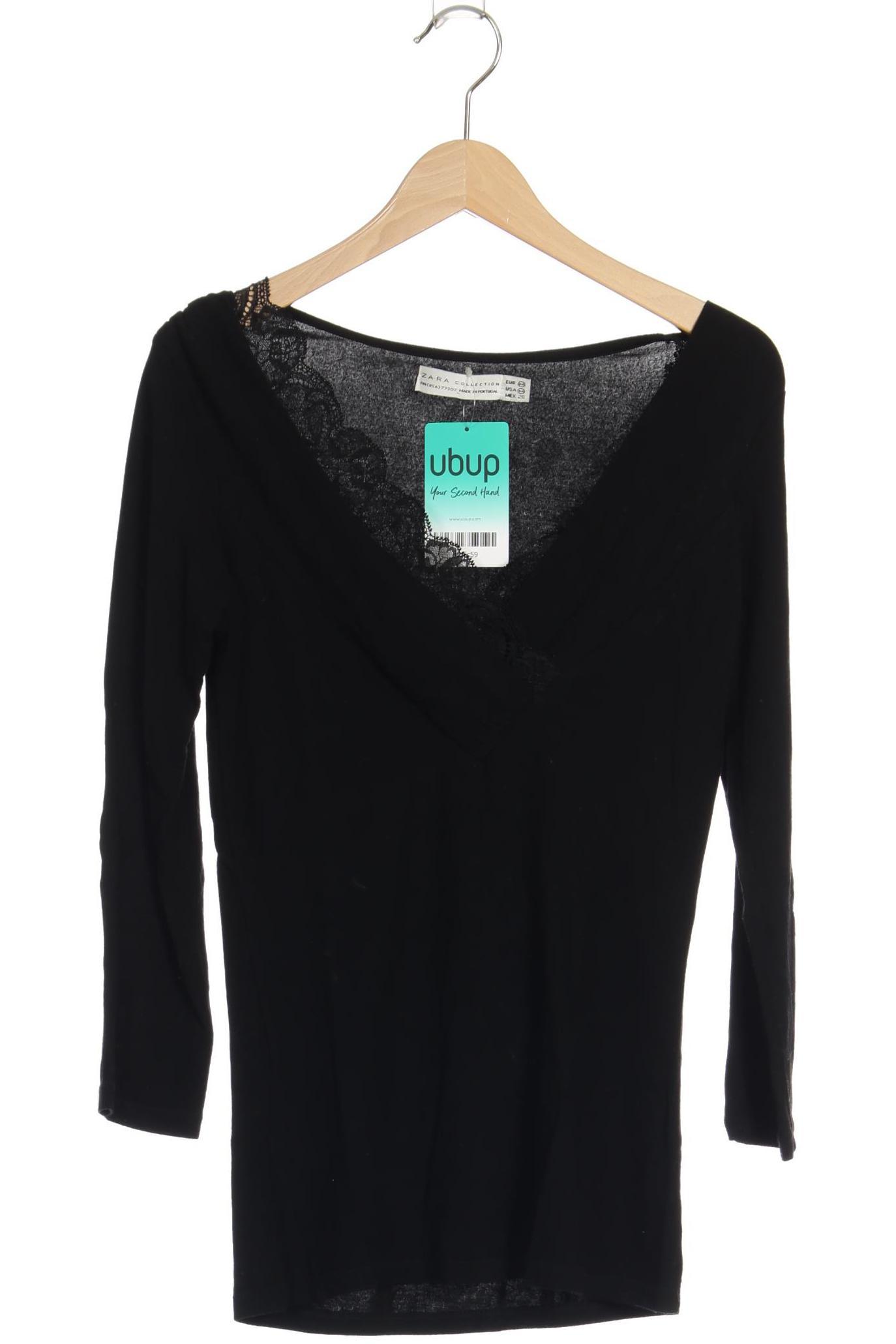 

Zara Damen Langarmshirt, schwarz, Gr.