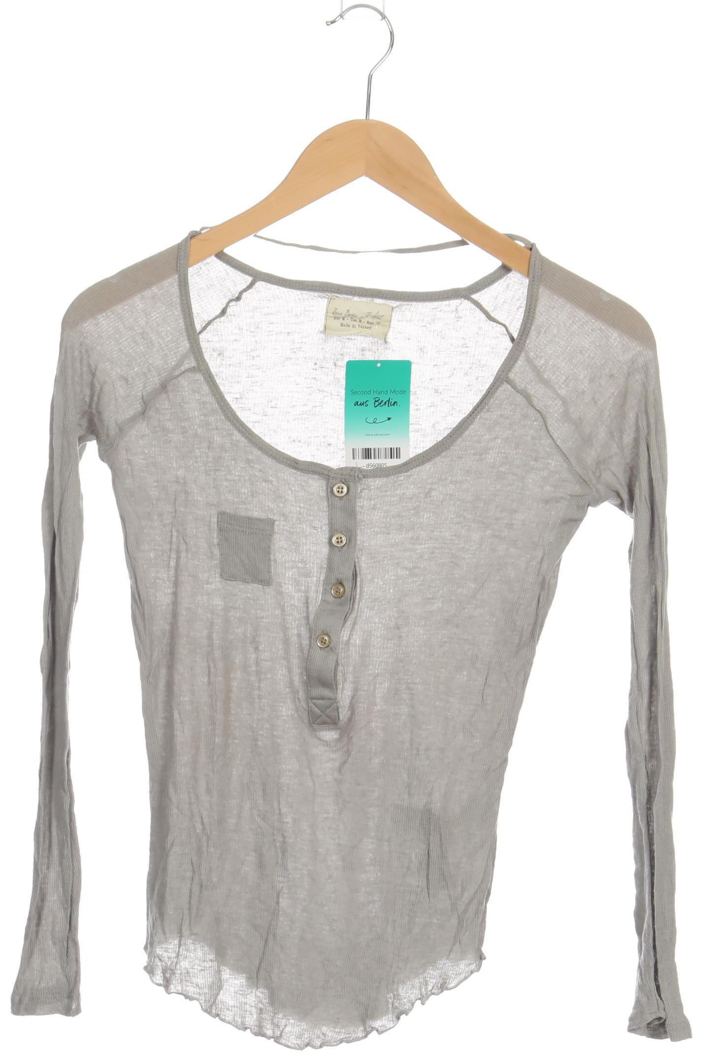 

Zara Damen Langarmshirt, grau, Gr.
