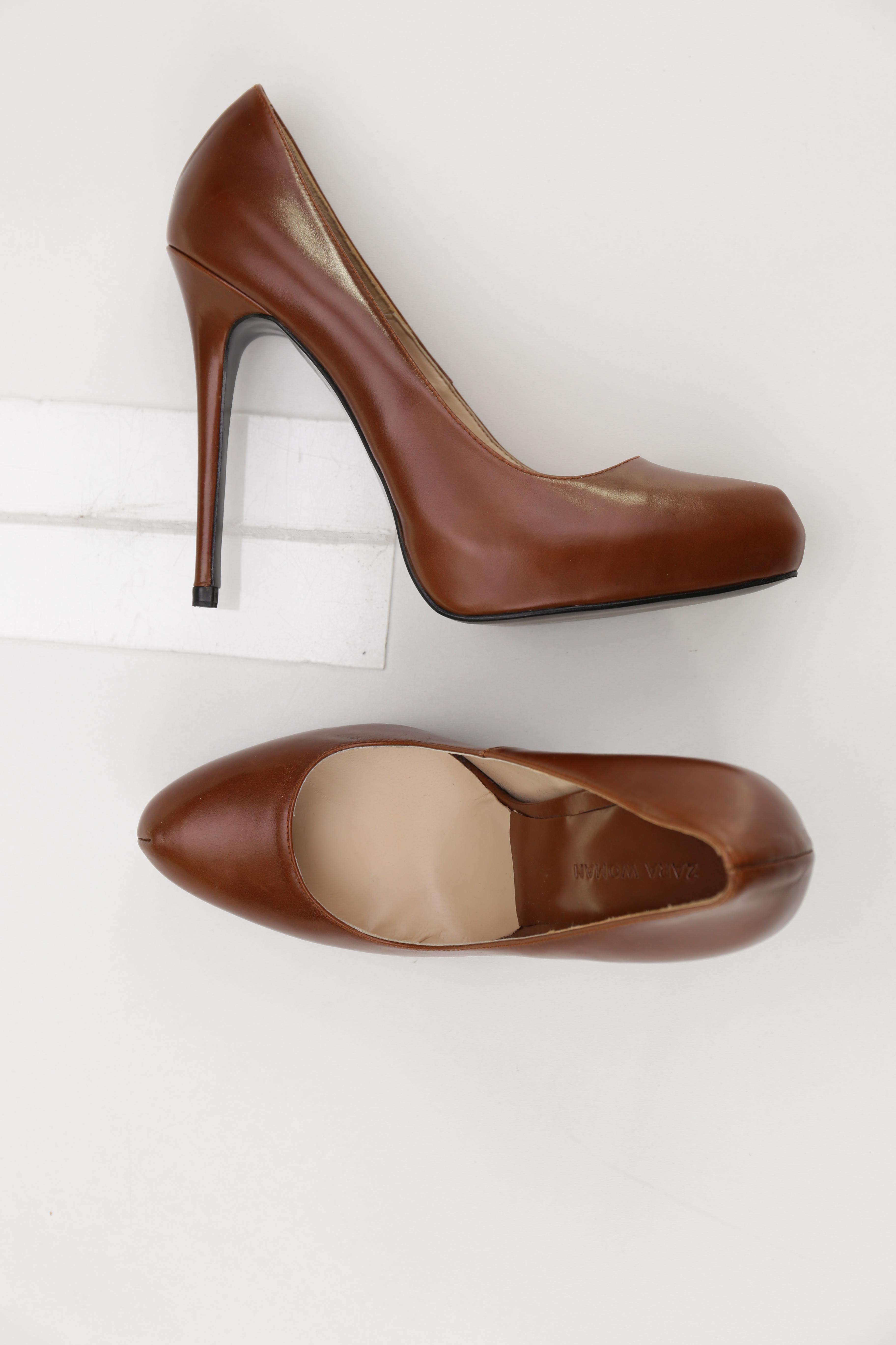 

Zara Damen Pumps, braun, Gr. 40