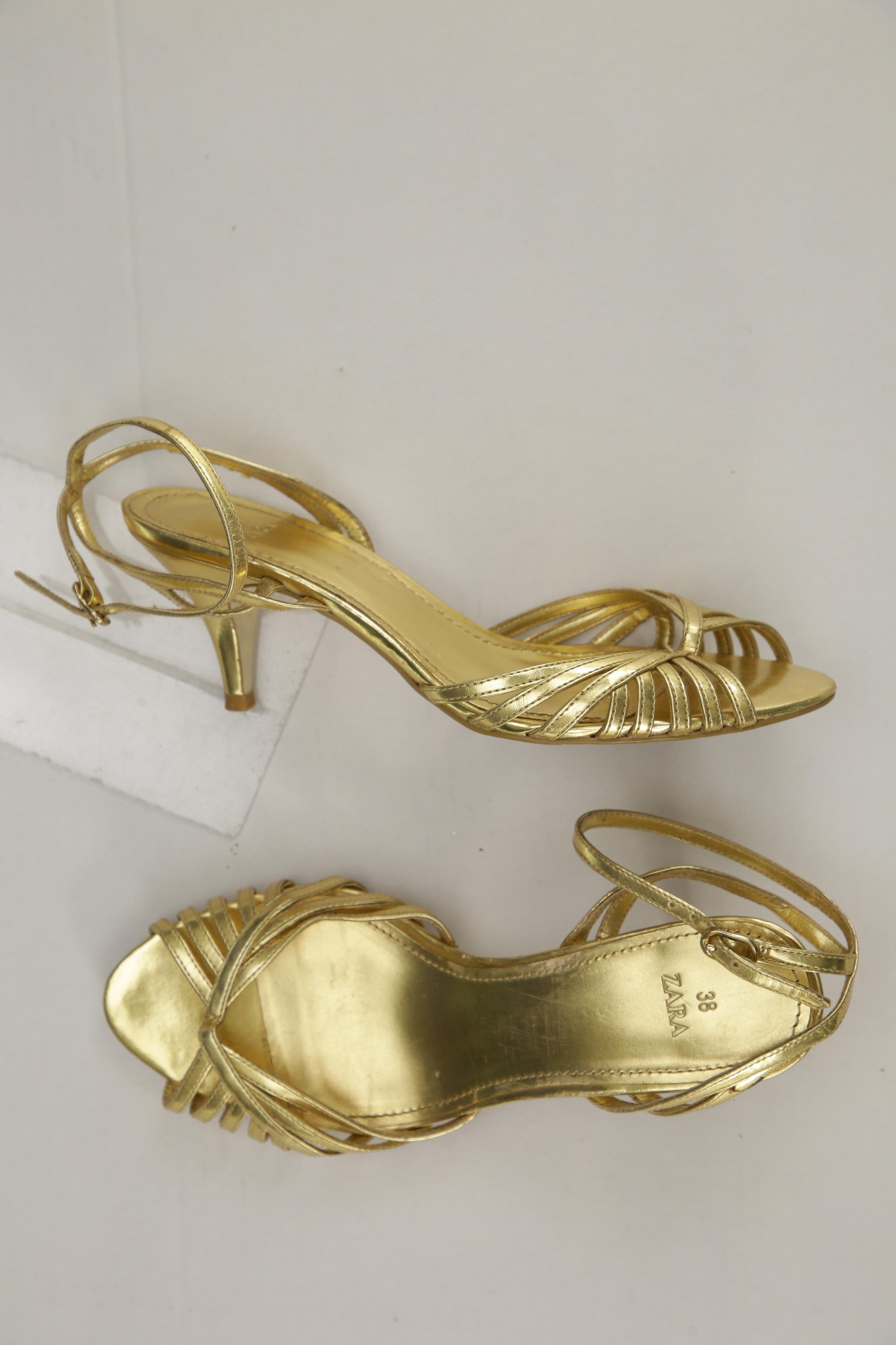 

Zara Damen Sandale, gelb, Gr. 38