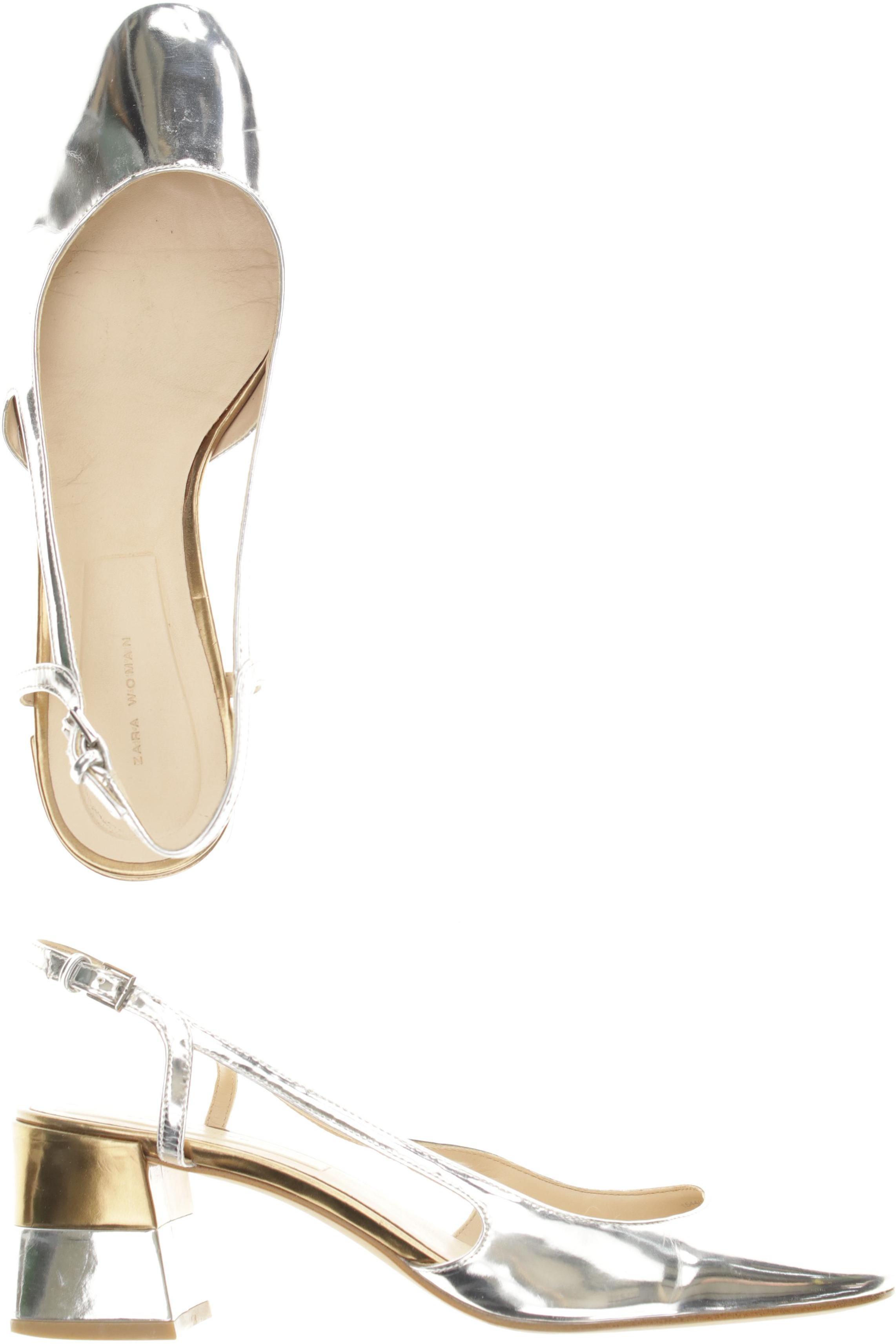 

Zara Damen Sandale, silber, Gr. 40