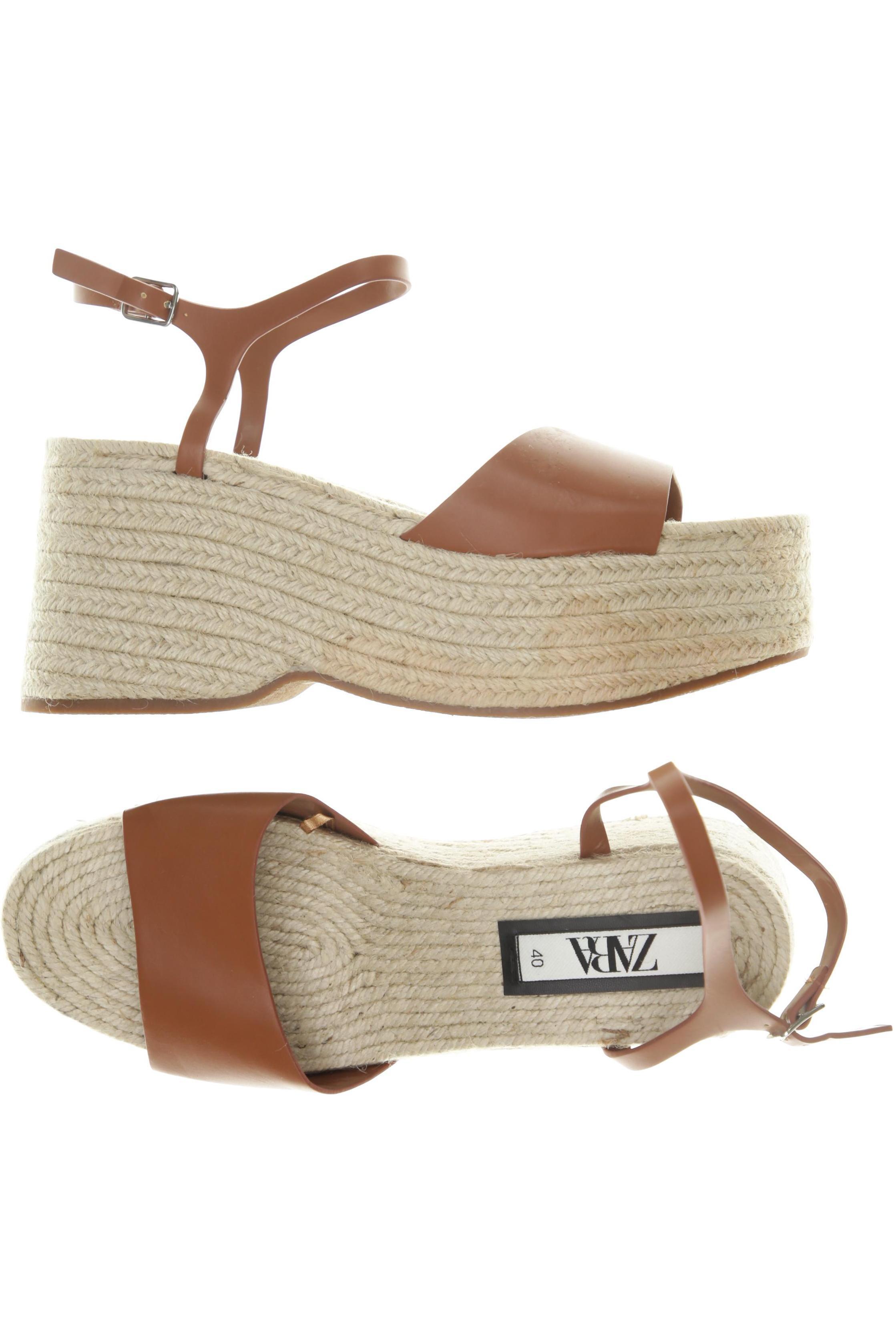 

Zara Damen Sandale, braun, Gr. 40