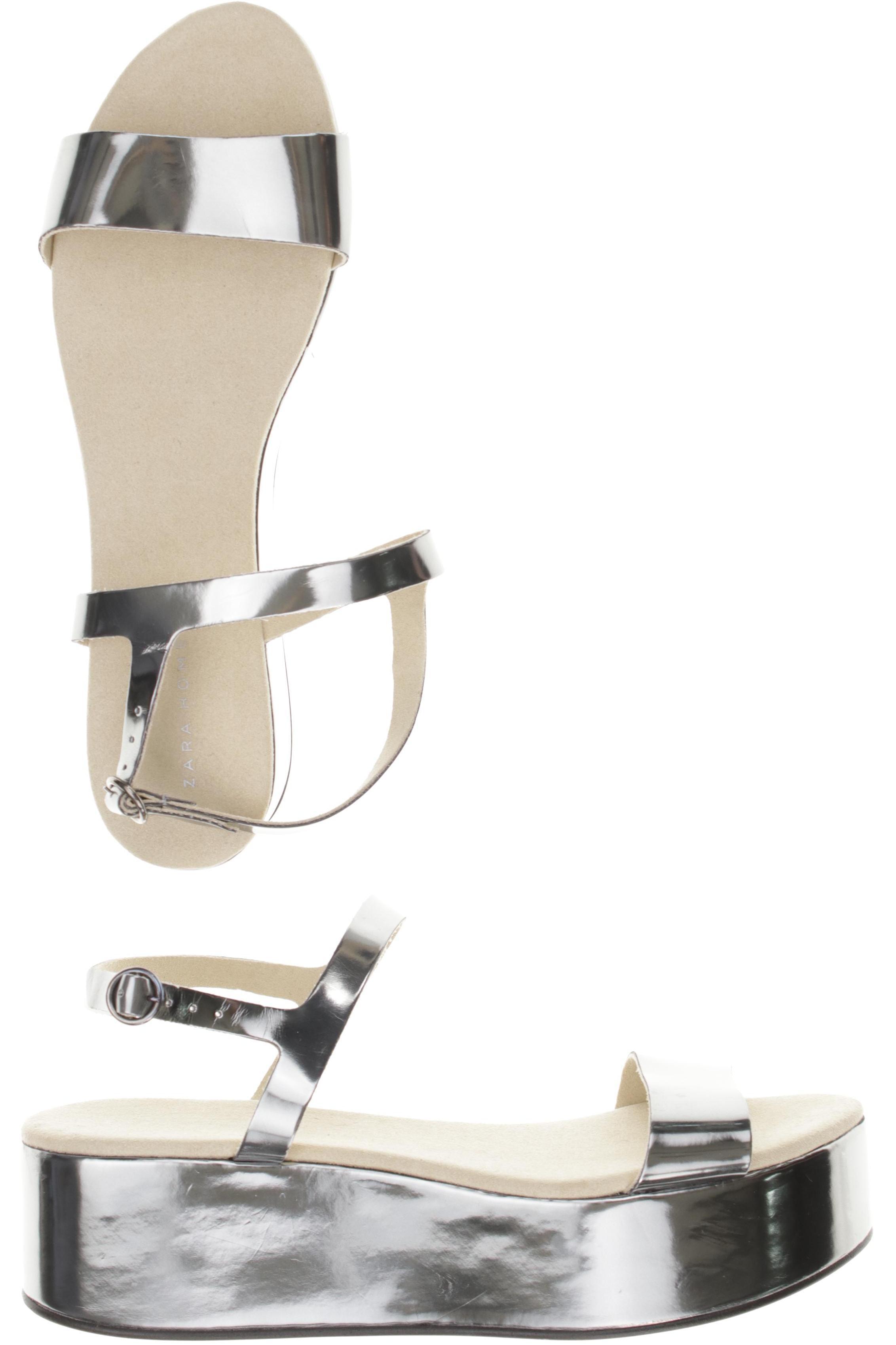 

Zara Damen Sandale, silber, Gr. 41