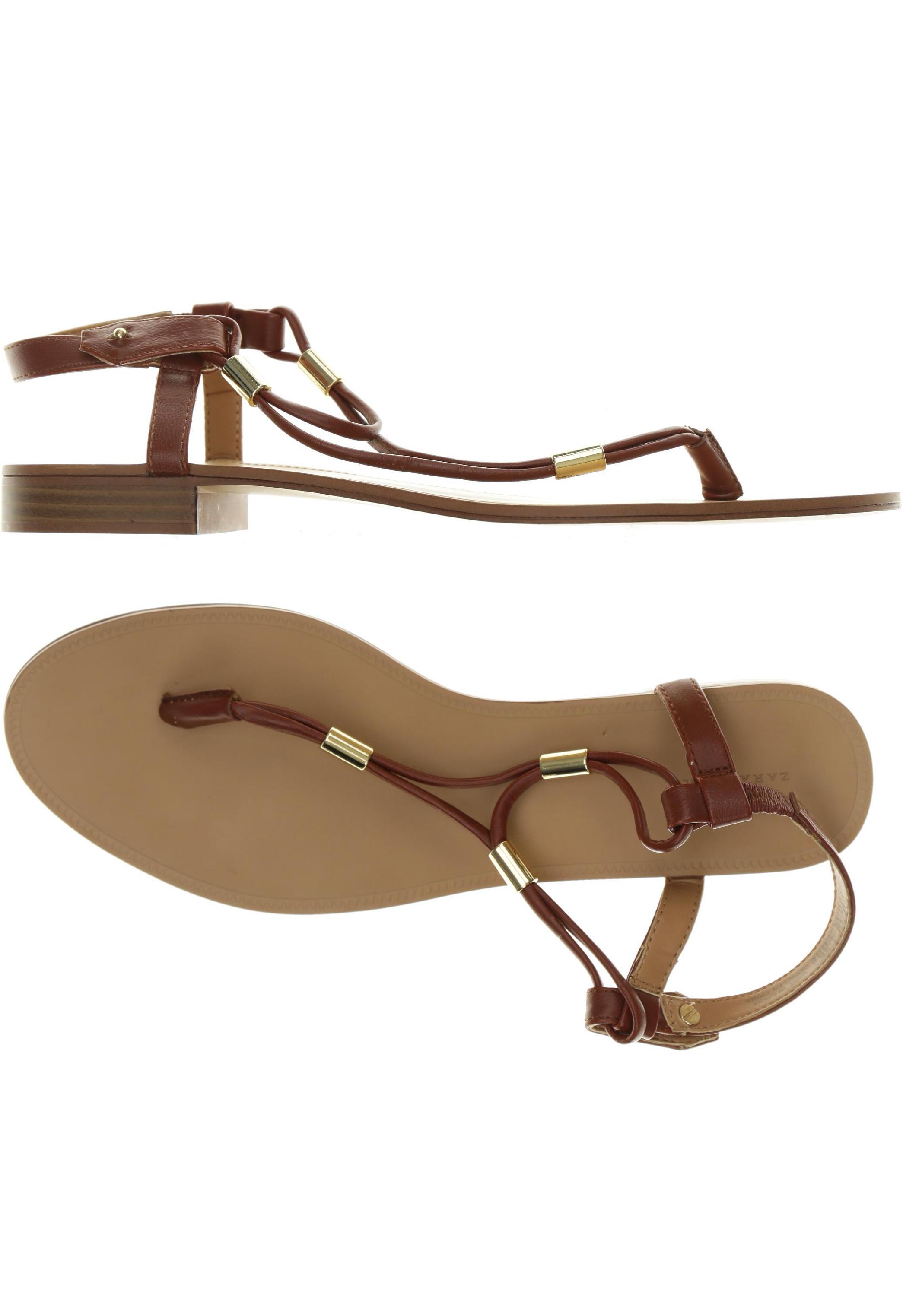 

Zara Damen Sandale, braun, Gr. 40