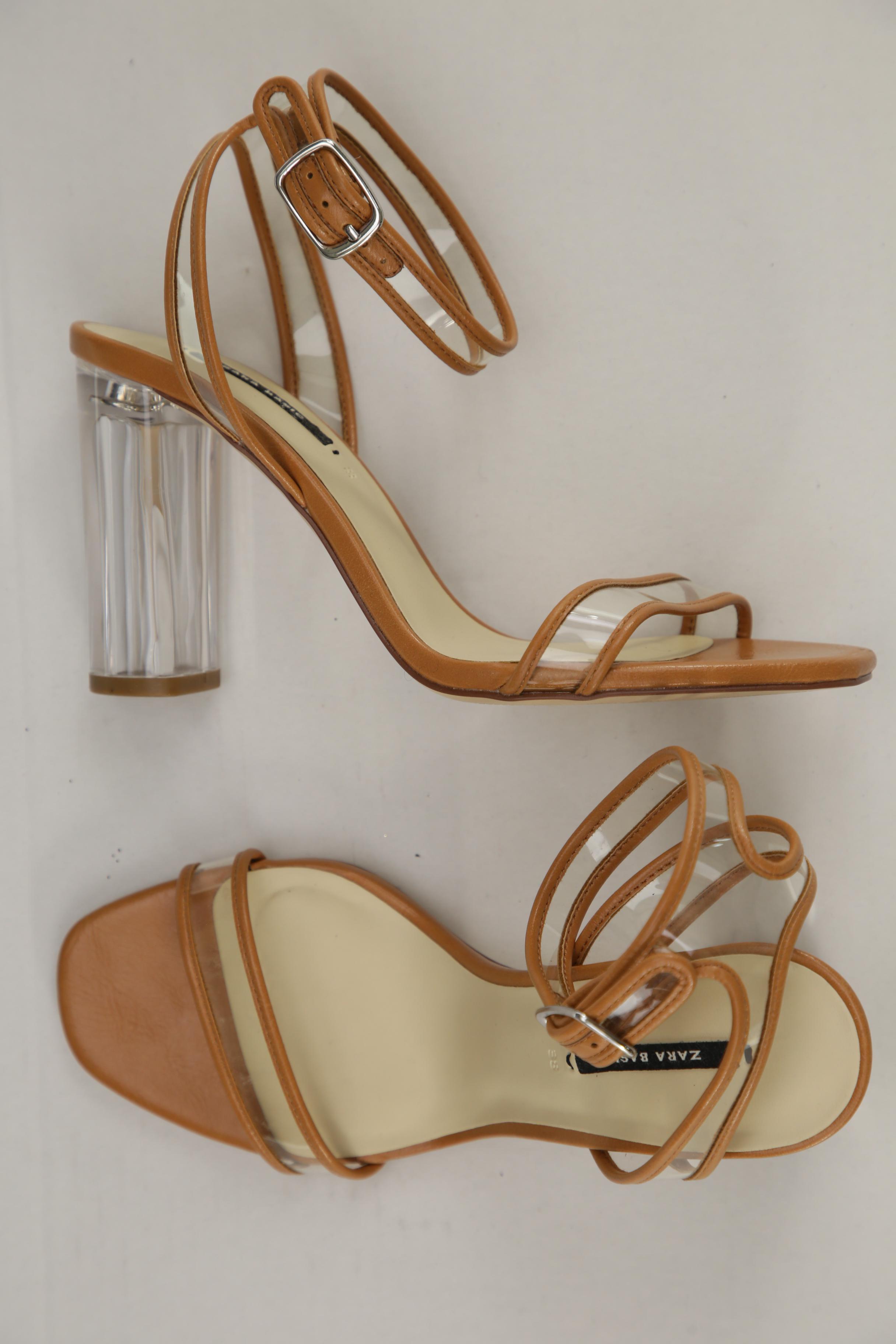 

Zara Damen Sandale, braun, Gr. 38