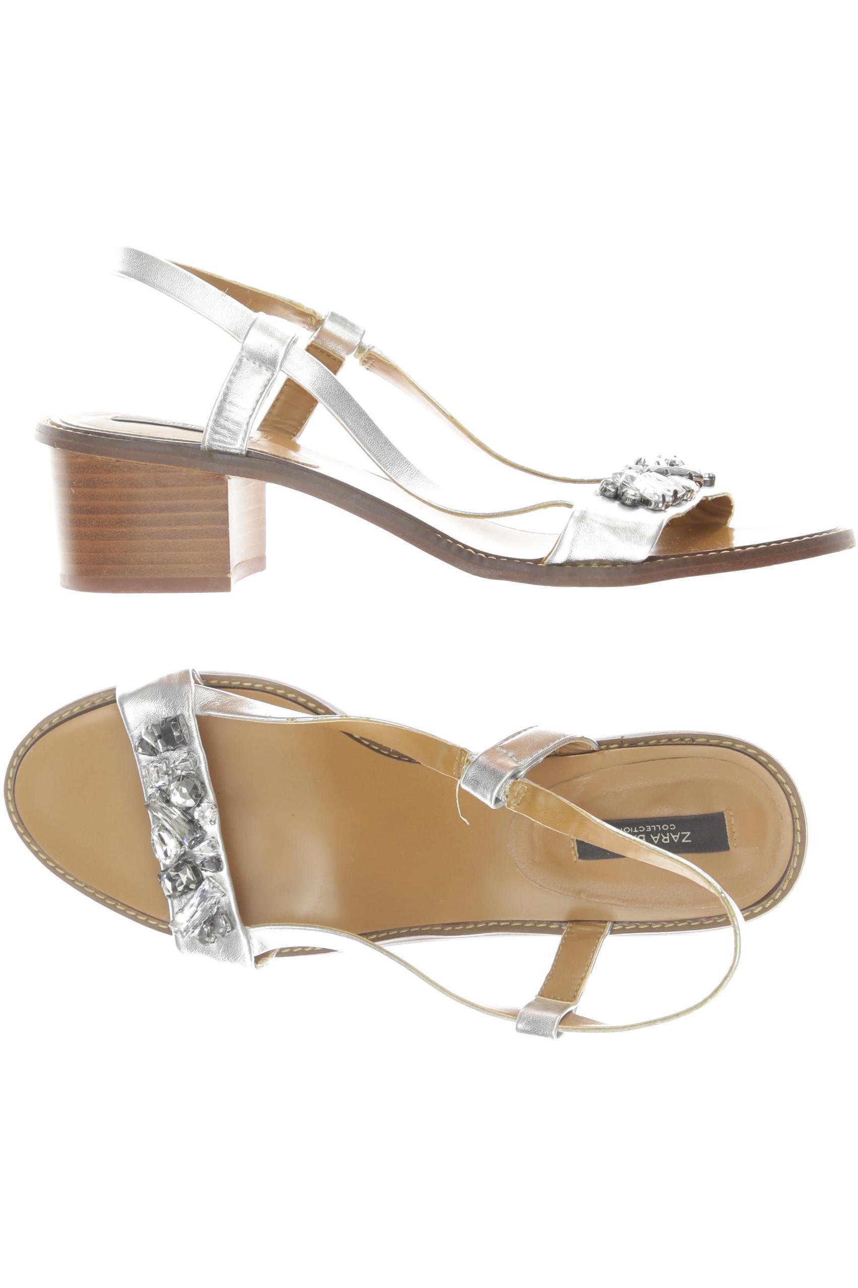 

Zara Damen Sandale, silber, Gr. 39
