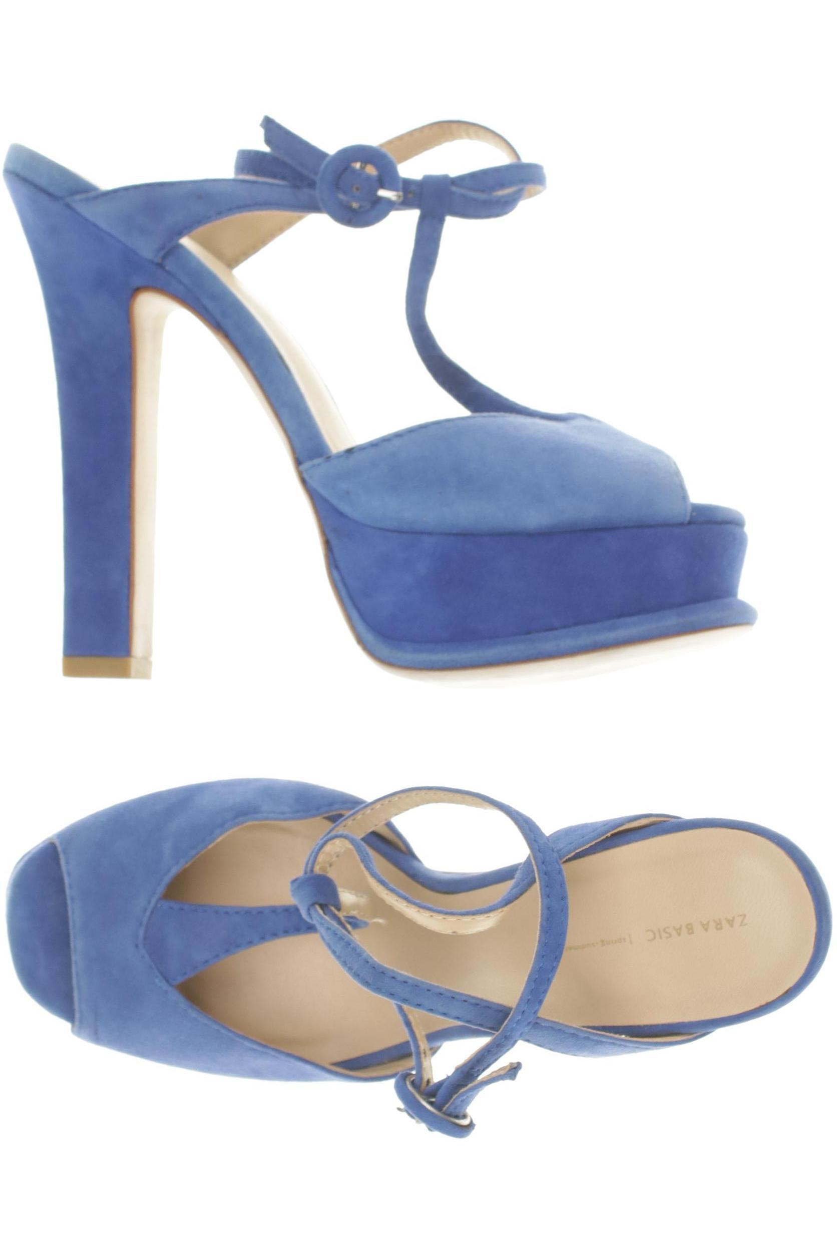 

Zara Damen Sandale, blau, Gr. 38