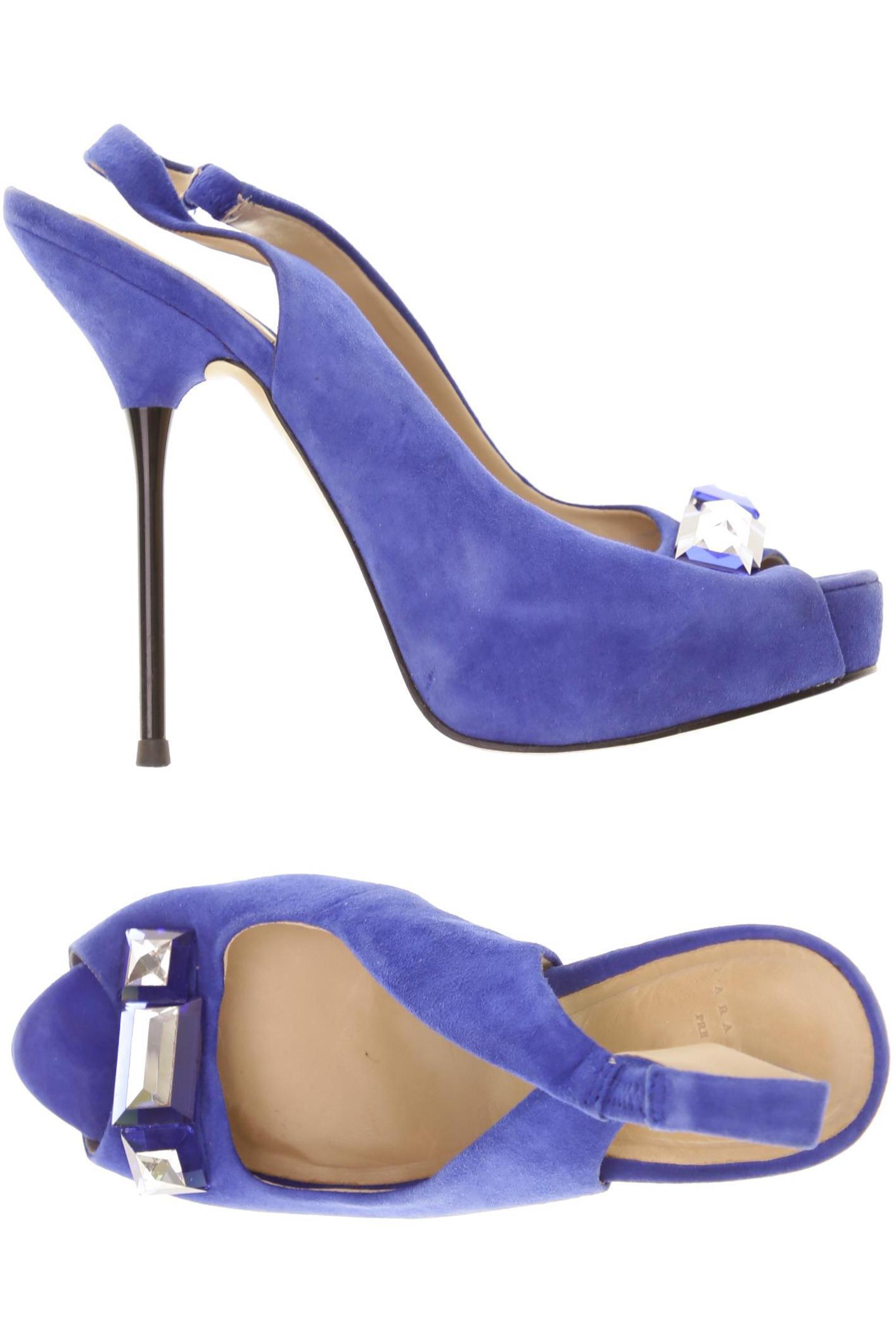 

Zara Damen Sandale, blau, Gr. 38
