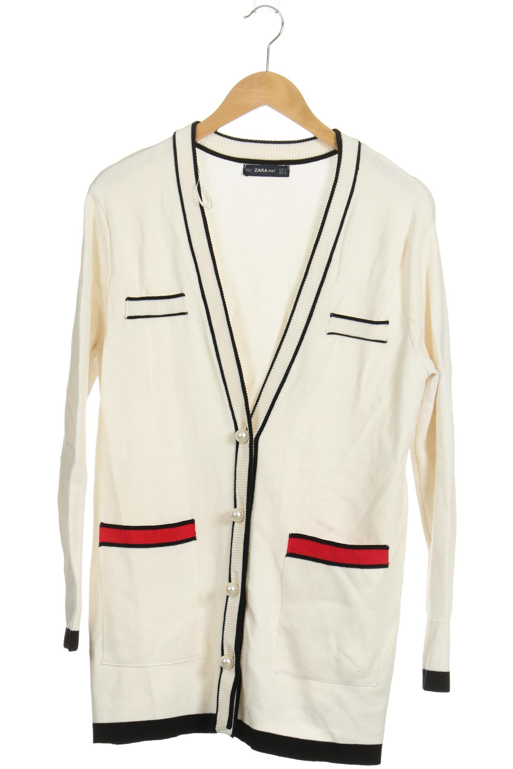 

Zara Damen Strickjacke, weiß, Gr.