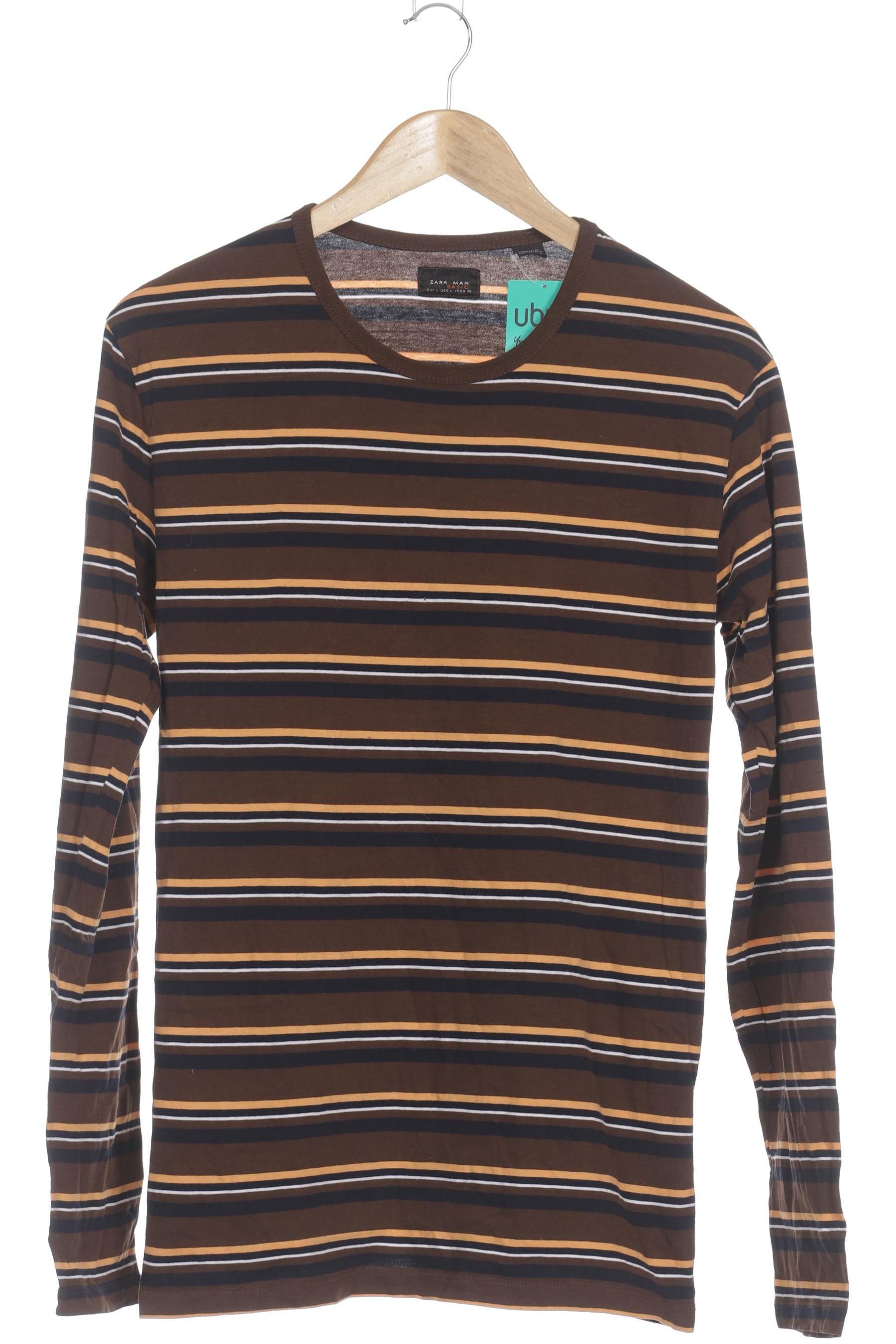 Thumbnail - Zara Herren Langarmshirt, braun, Gr.