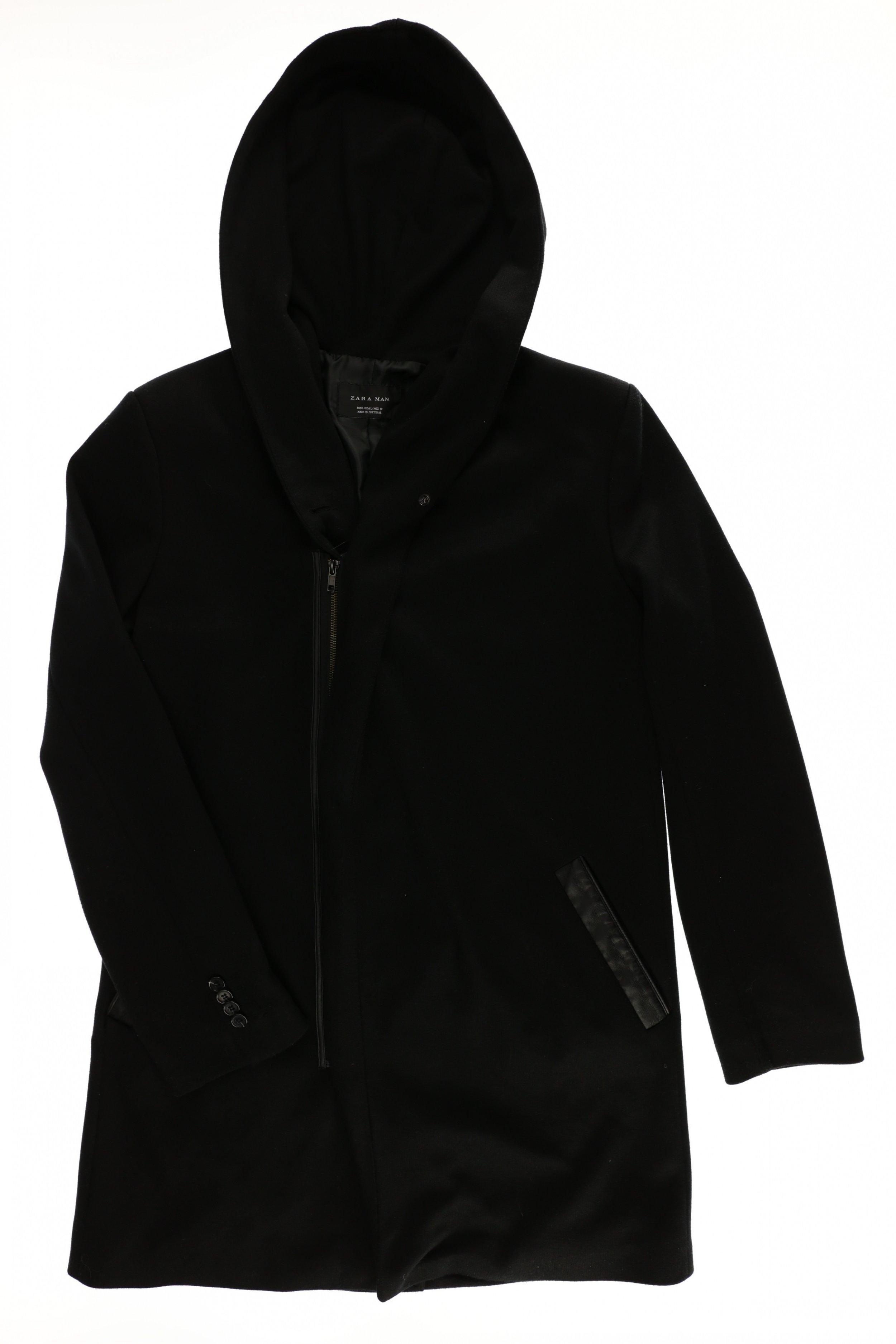 Thumbnail - Zara Herren Mantel, schwarz, Gr.