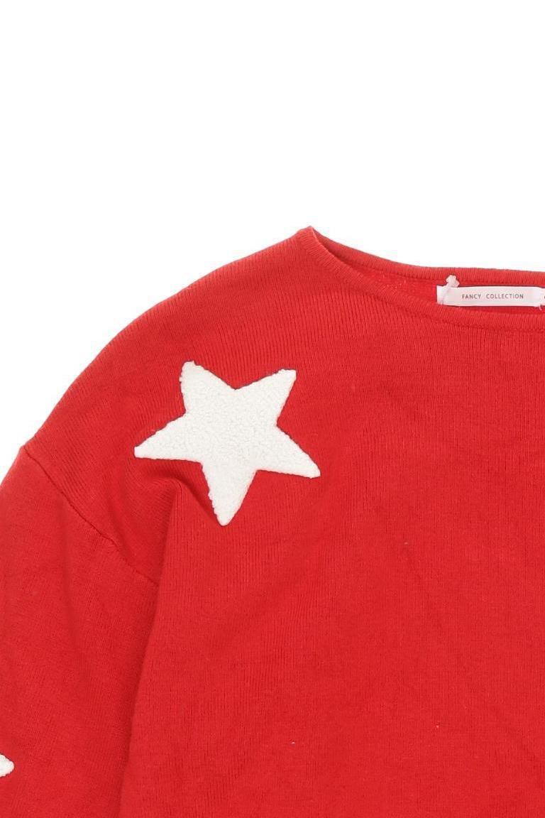 Thumbnail - Zara Mädchen Pullover, rot, Gr. 116