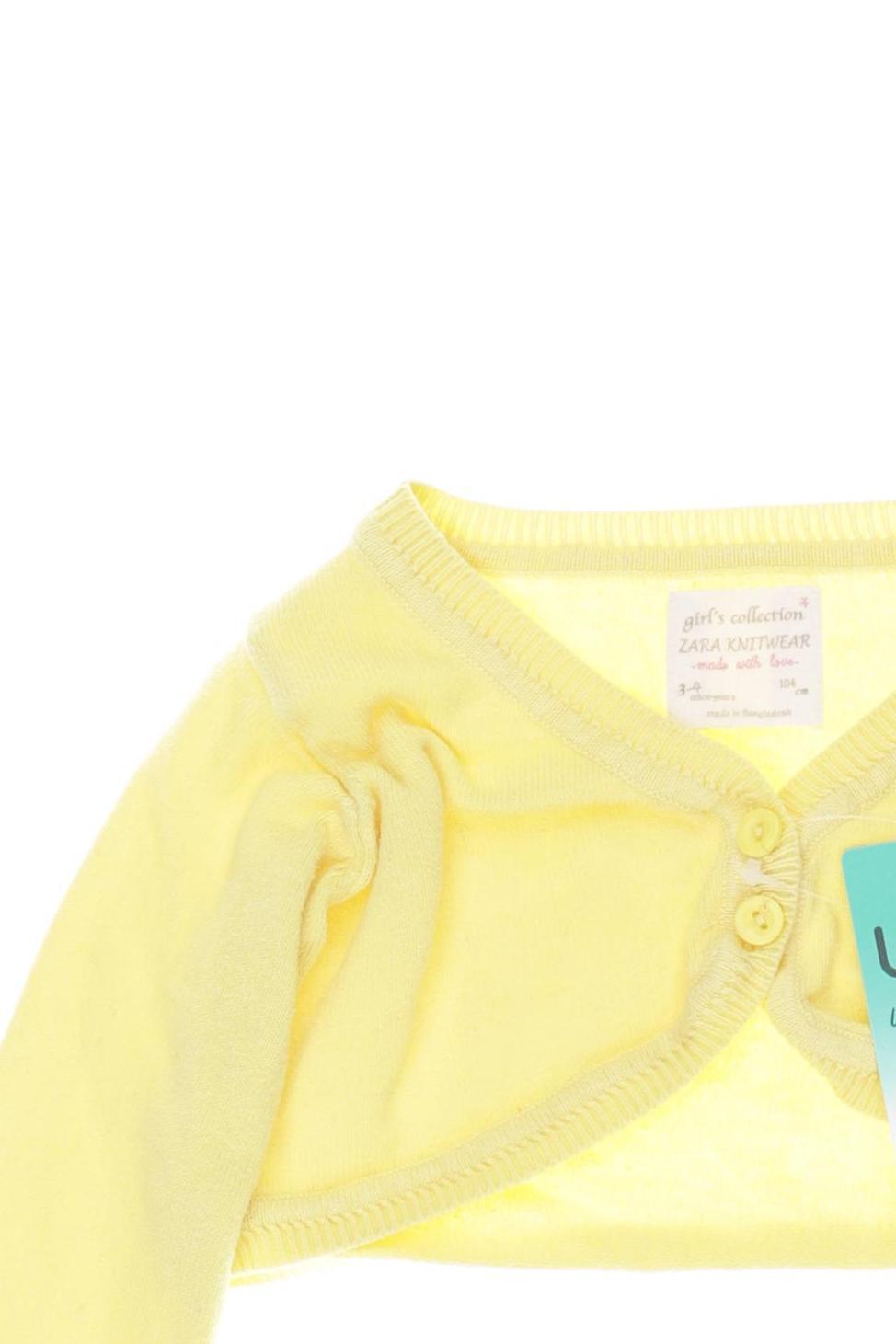 Thumbnail - Zara Mädchen Strickjacke, gelb, Gr. 104