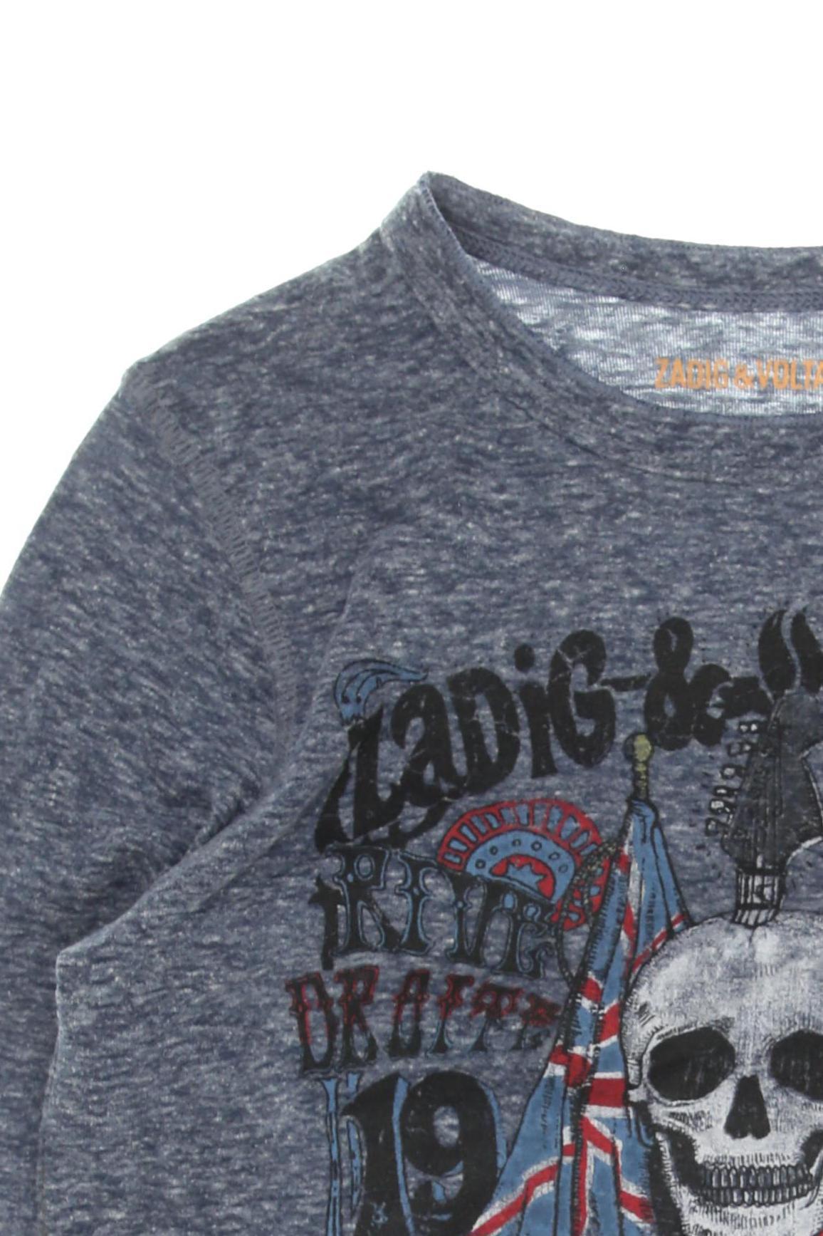 Thumbnail - Zadig &amp; Voltaire Jungen Langarmshirt, grau, Gr.