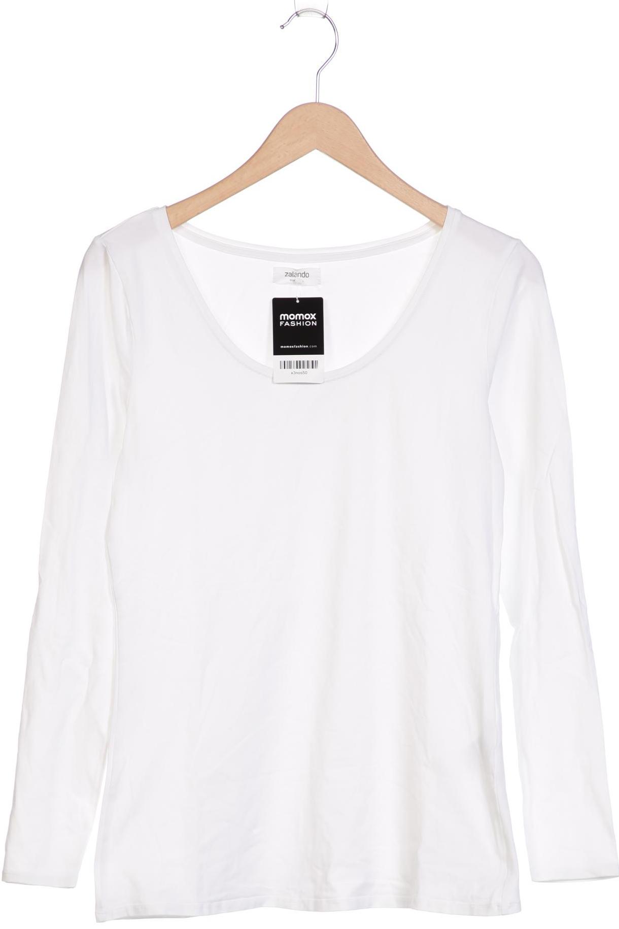 

Zalando Essentials Damen Langarmshirt, weiß, Gr. 46