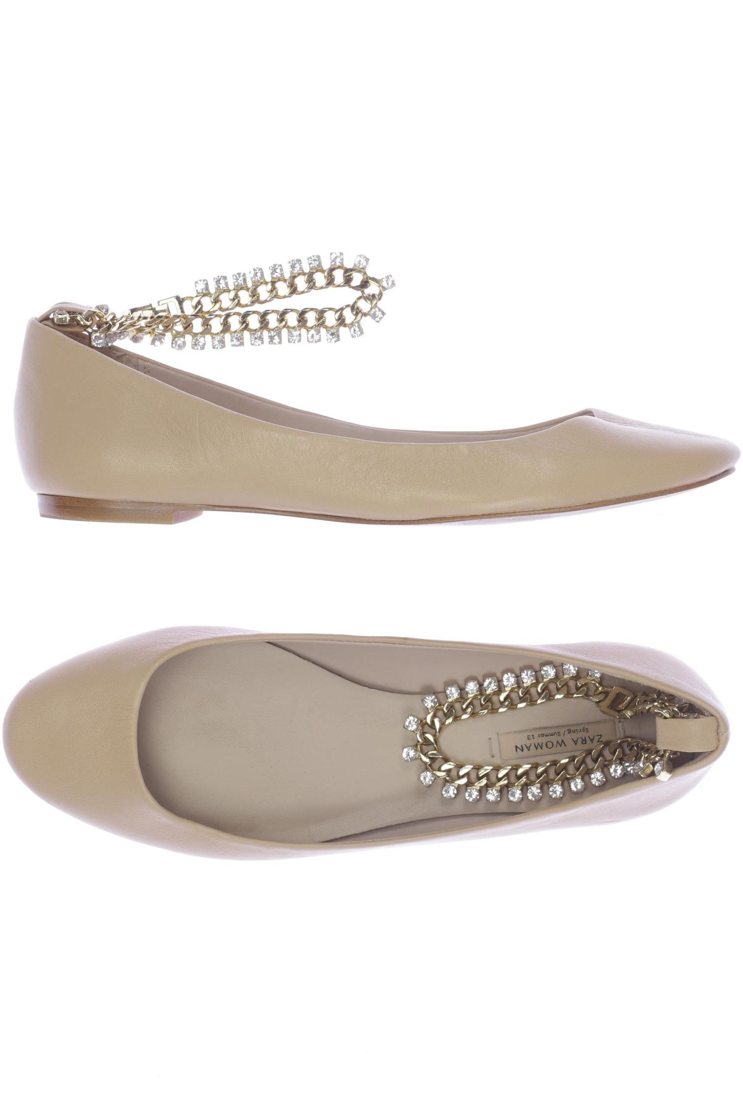 

ZARA Damen Ballerinas, beige