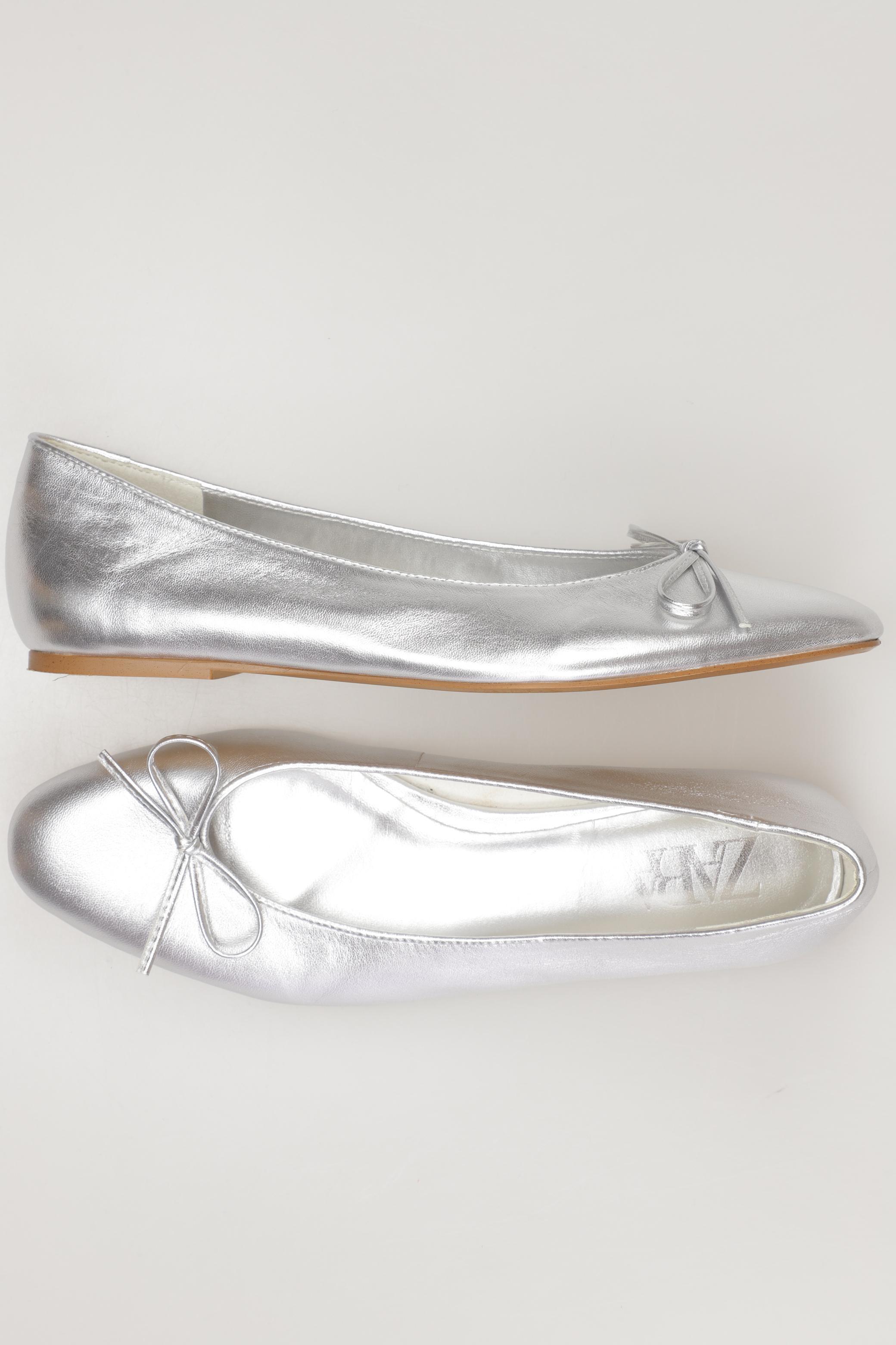 

Zara Damen Ballerinas, silber, Gr. 38