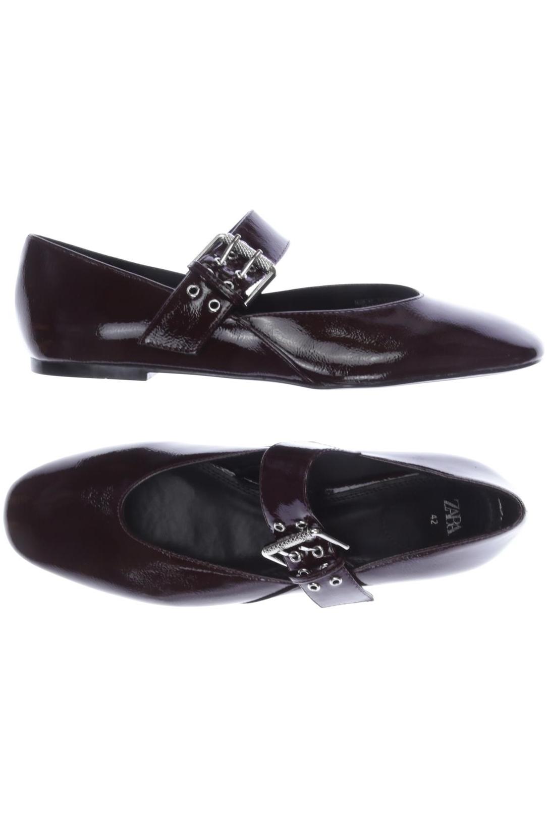 

Zara Damen Ballerinas, bordeaux, Gr. 42