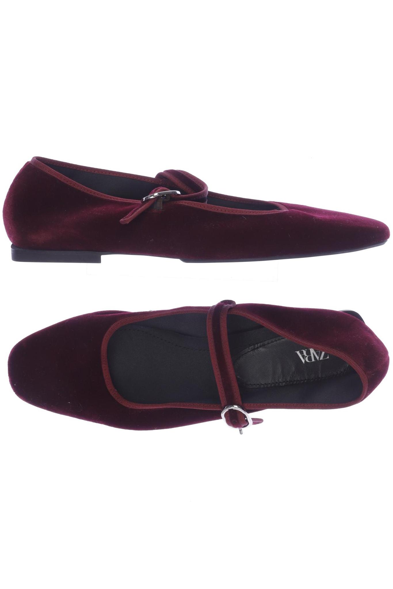 

Zara Damen Ballerinas, bordeaux, Gr. 40