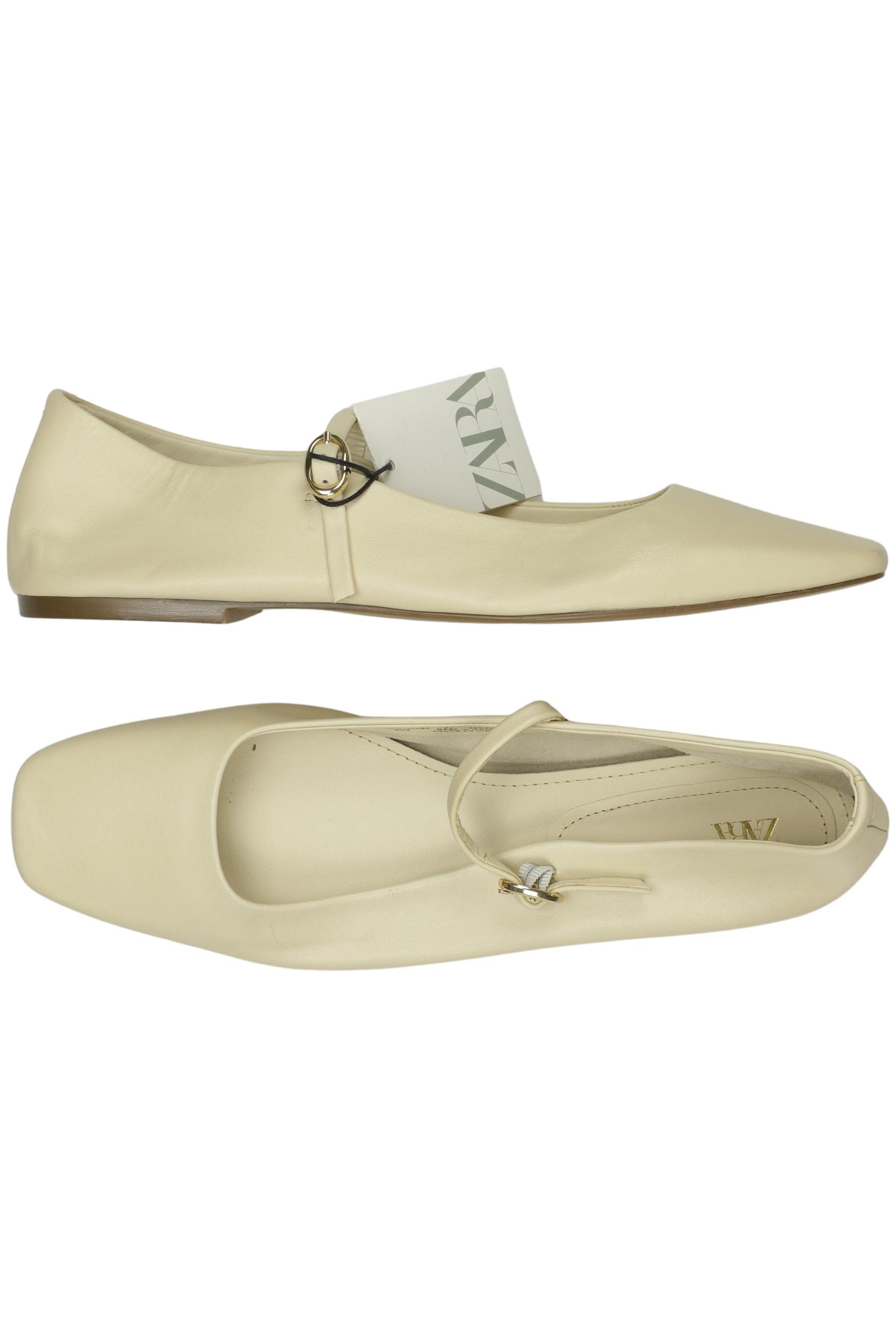

Zara Damen Ballerinas, cremeweiß, Gr. 41