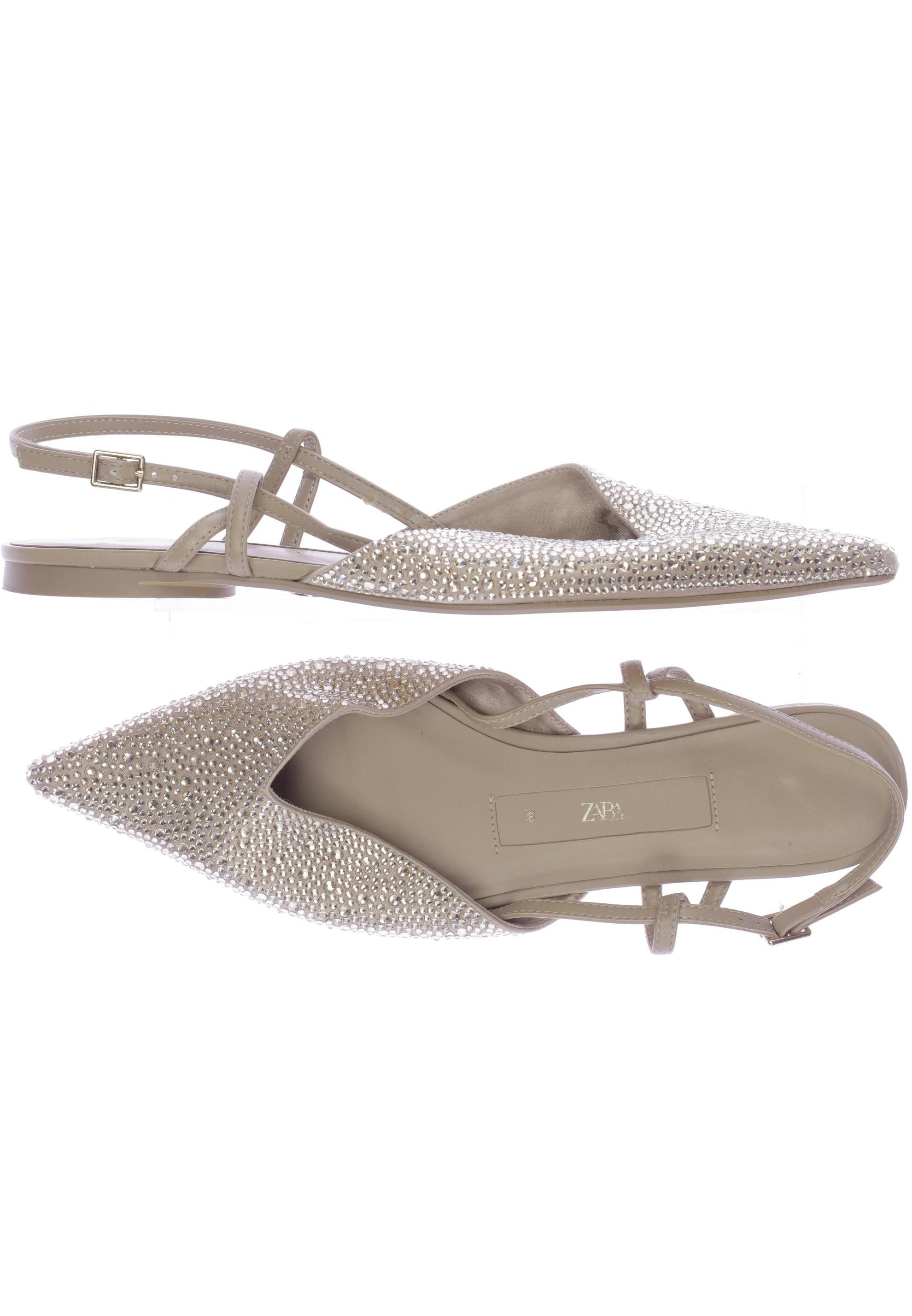 

ZARA Damen Ballerinas, beige