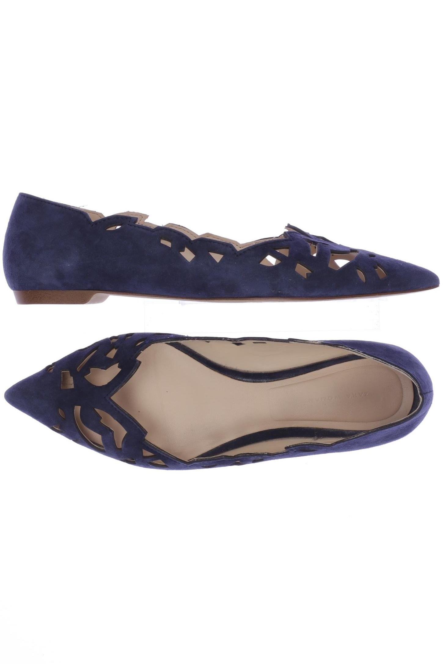 

Zara Damen Ballerinas, marineblau, Gr. 37