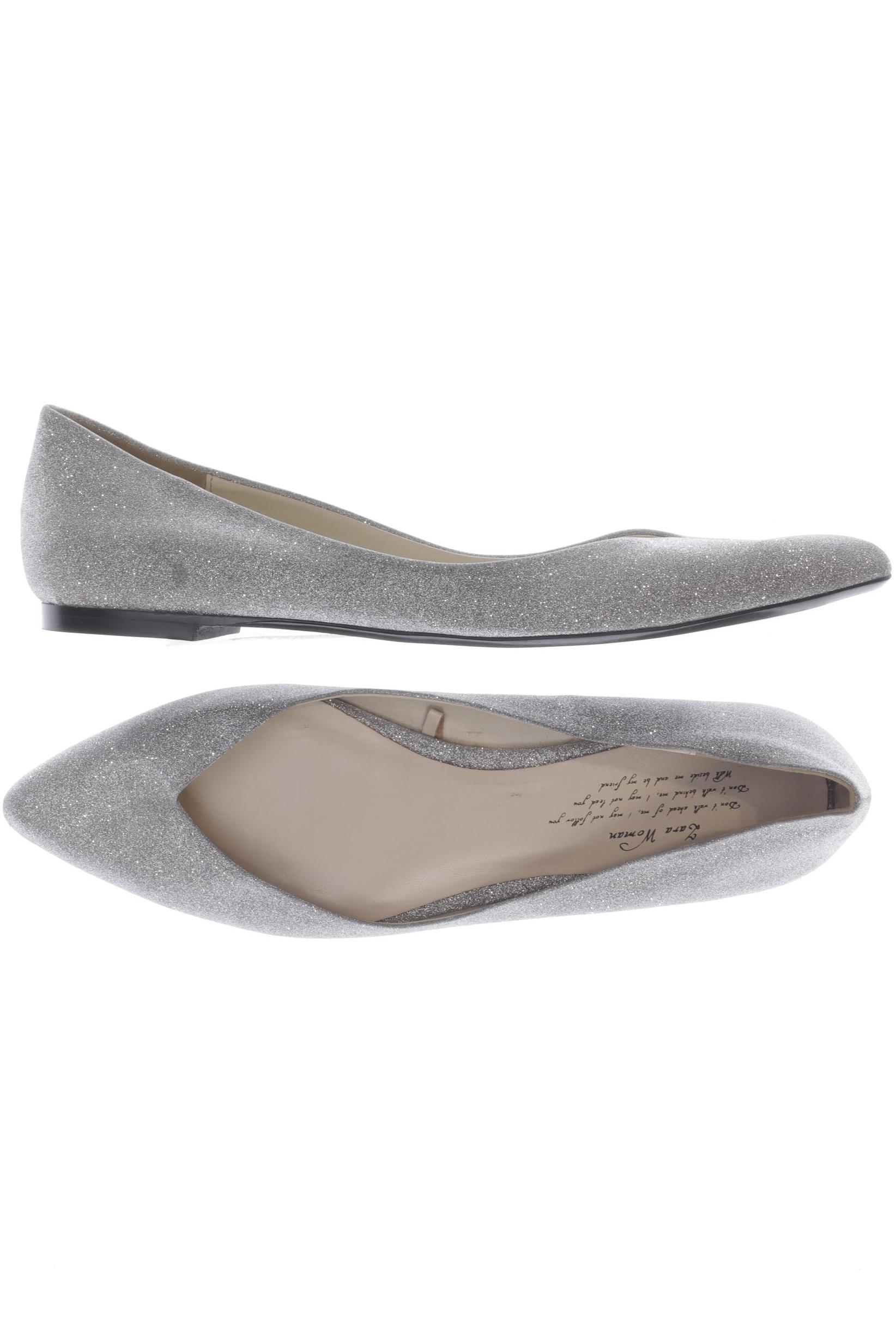 

Zara Damen Ballerinas, silber, Gr. 39