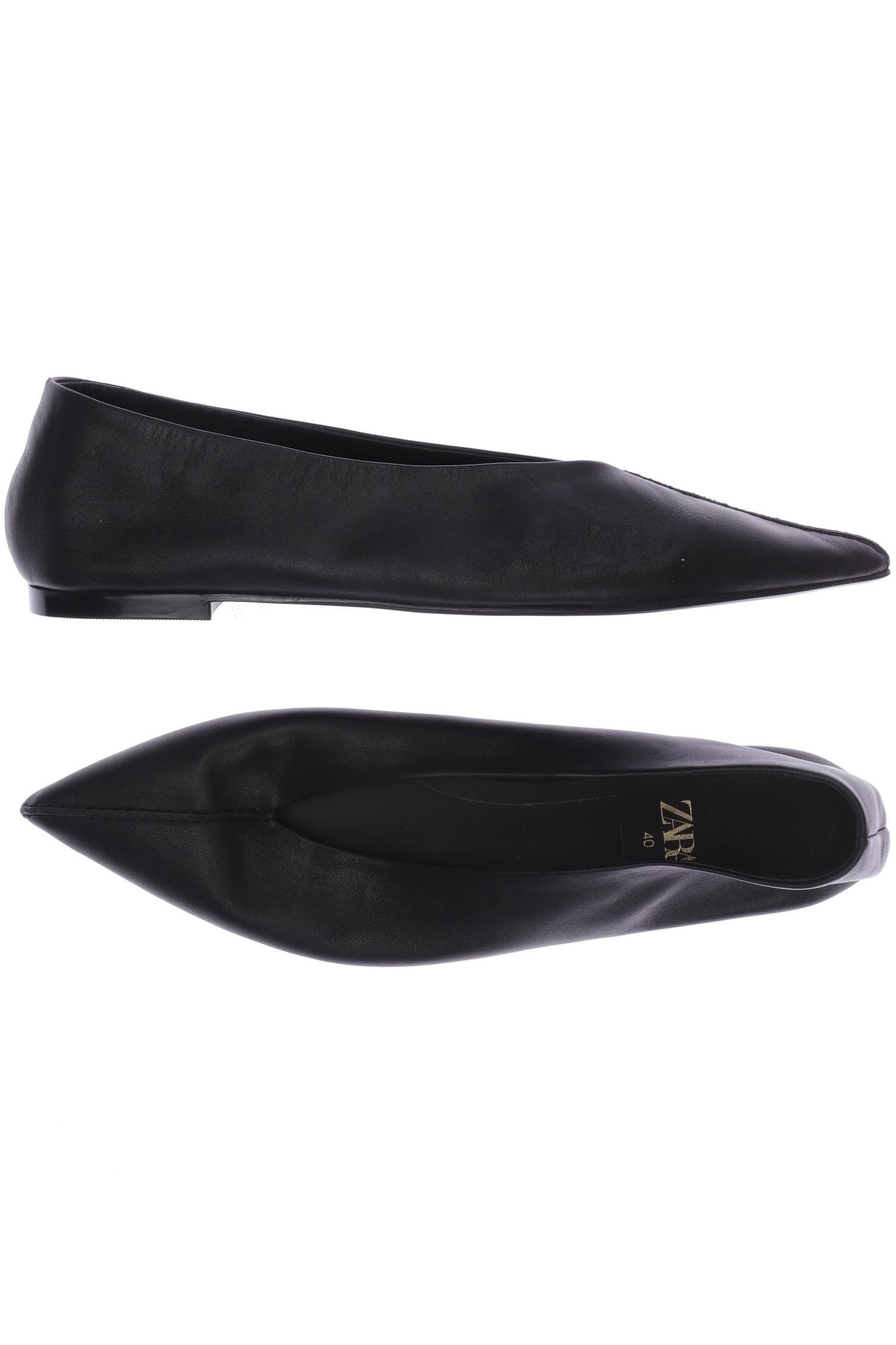 

ZARA Damen Ballerinas, schwarz