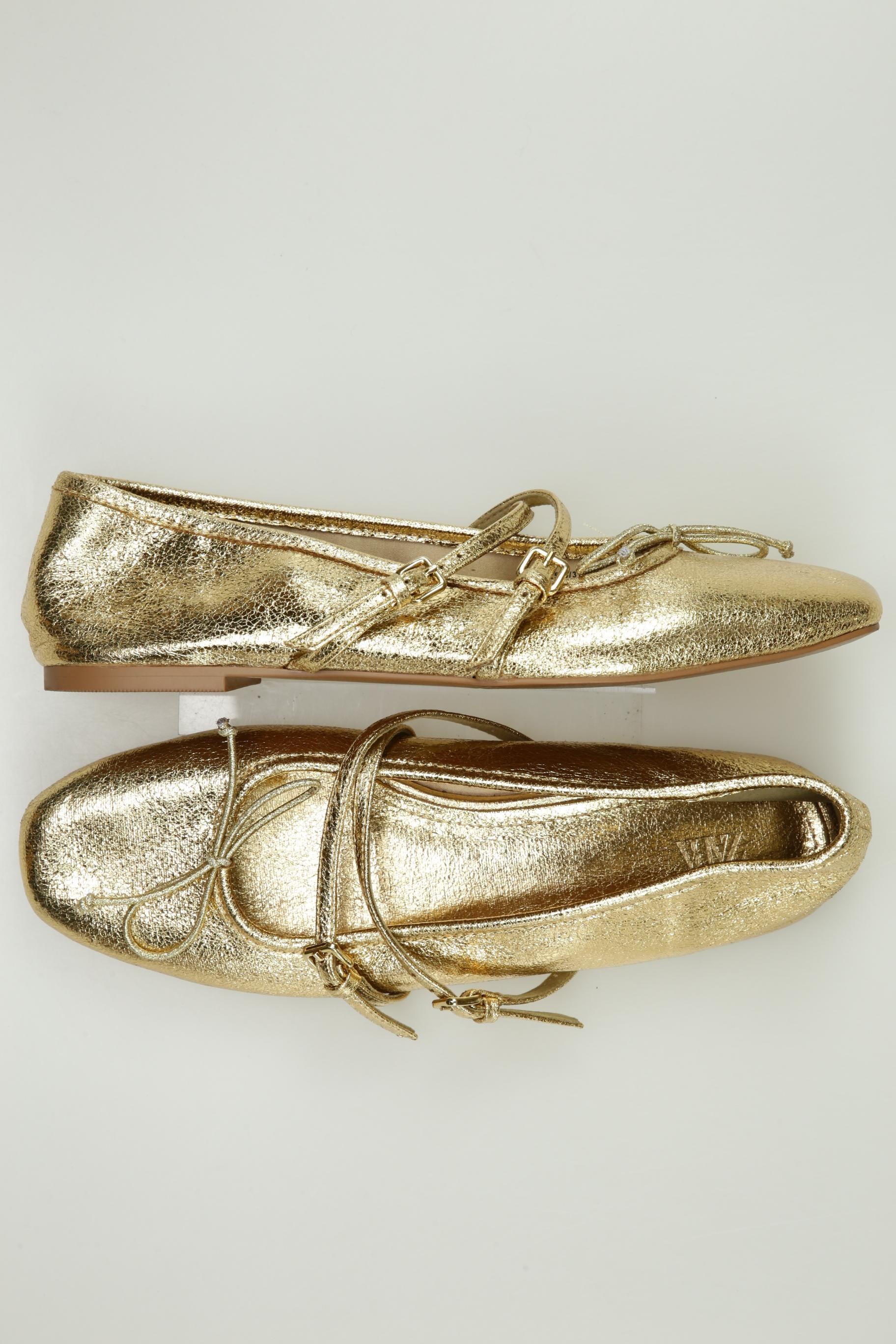 

Zara Damen Ballerinas, gold, Gr. 38