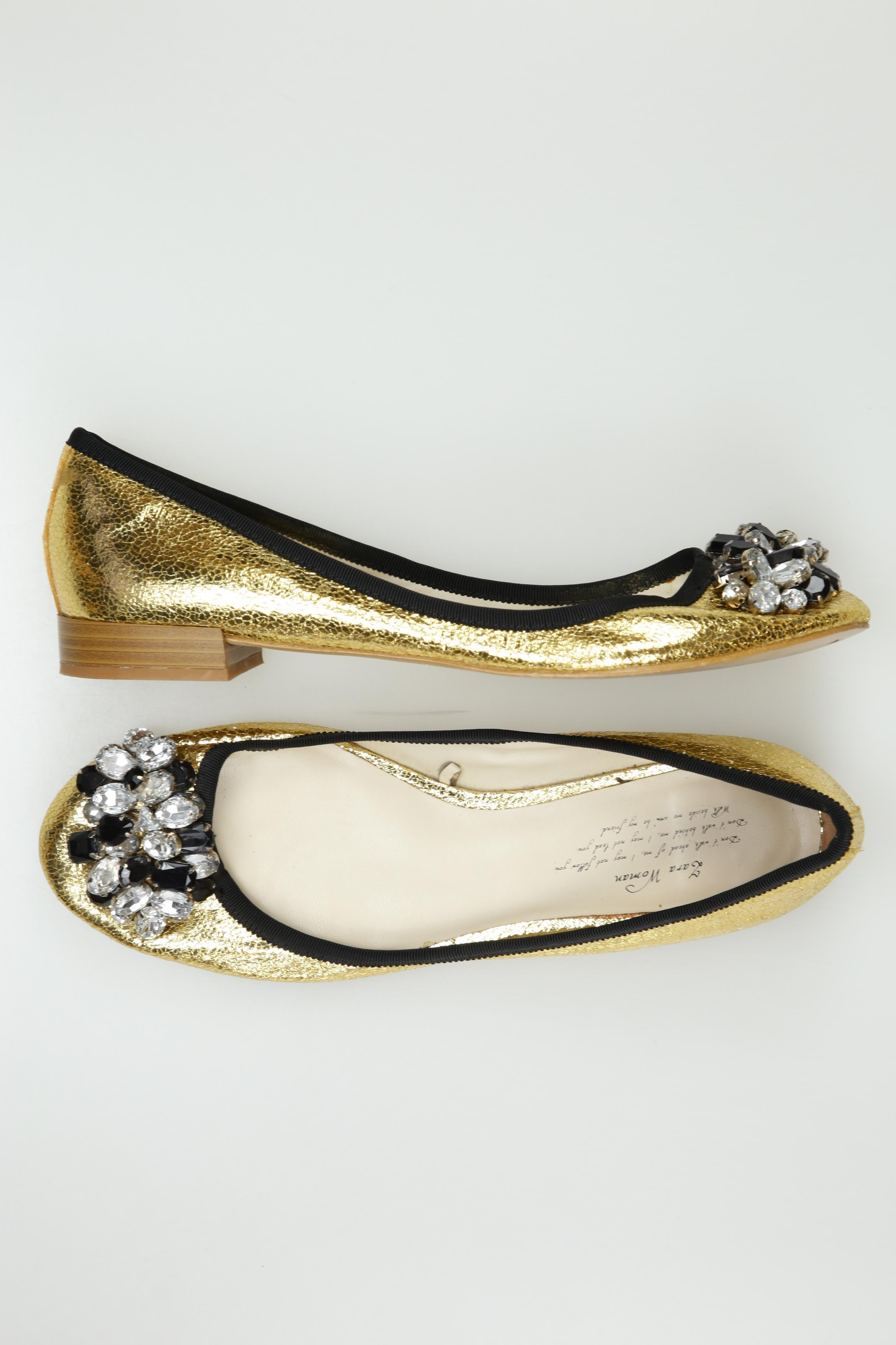 

Zara Damen Ballerinas, gold, Gr. 39