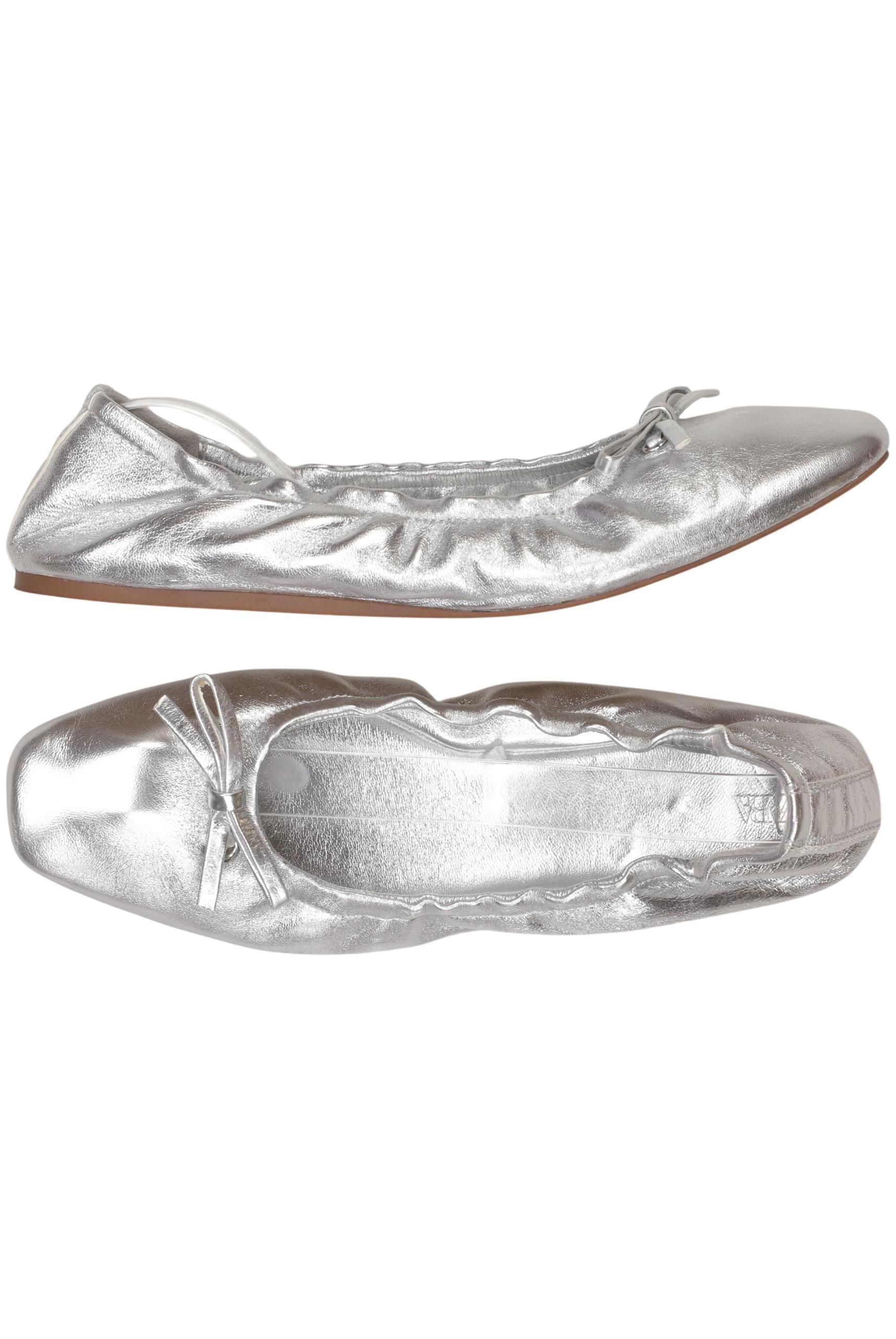 

Zara Damen Ballerinas, silber, Gr. 41
