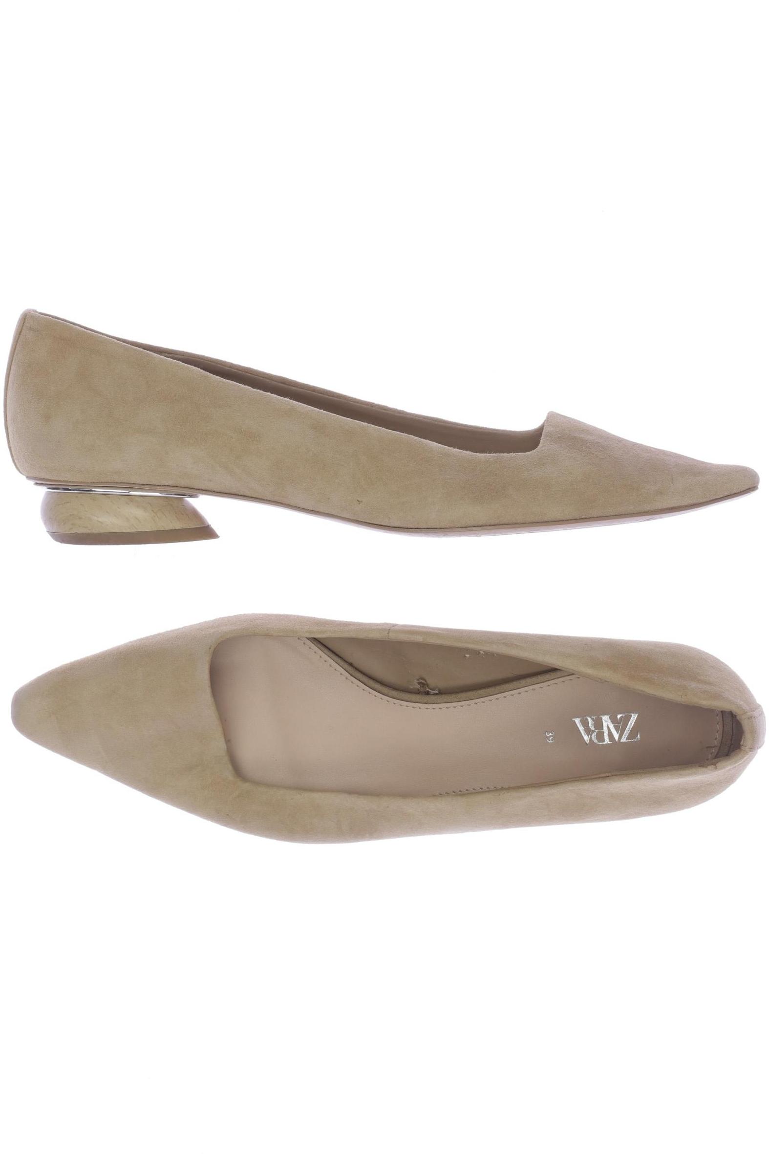 

Zara Damen Ballerinas, beige, Gr. 39