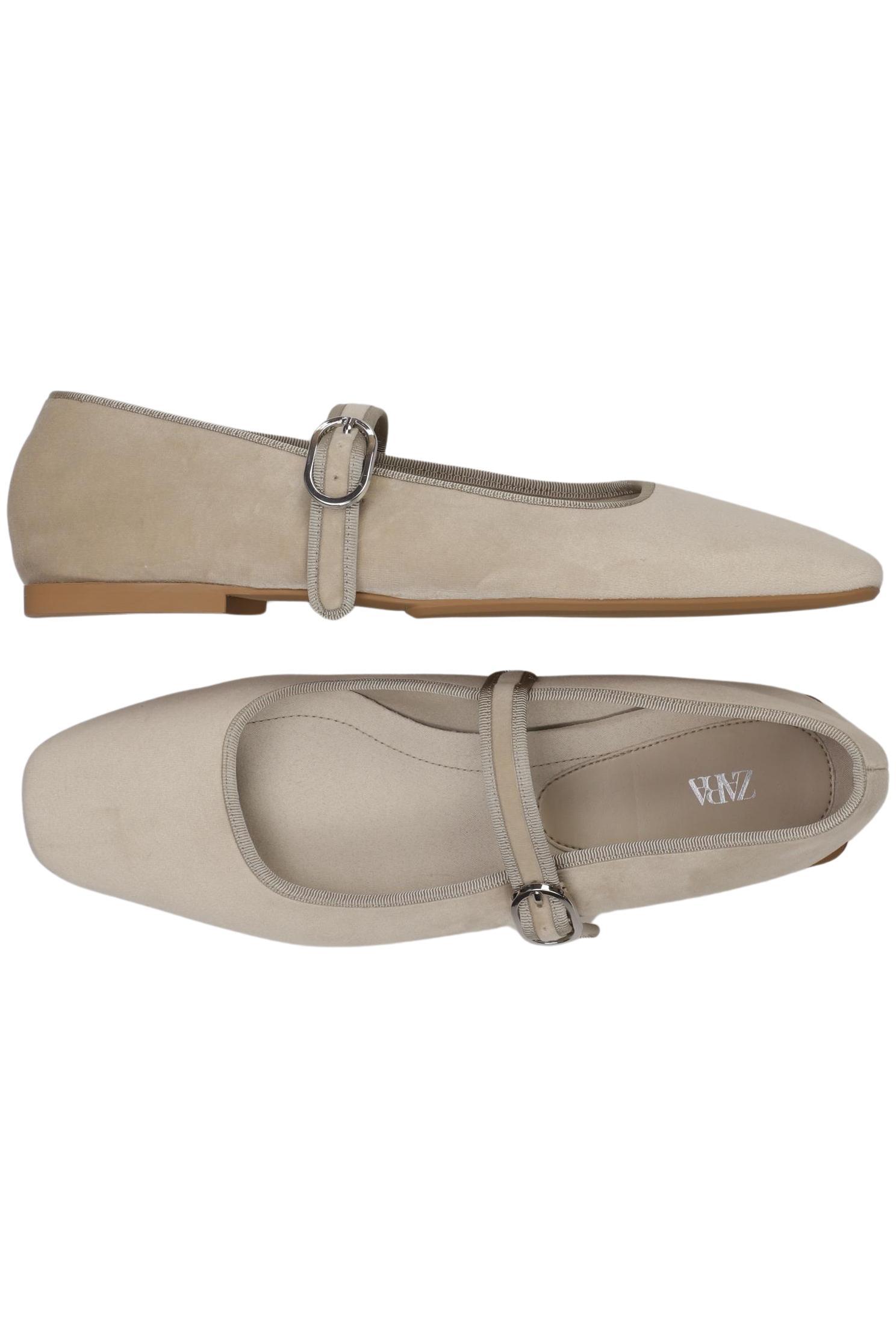 

Zara Damen Ballerinas, beige, Gr. 38