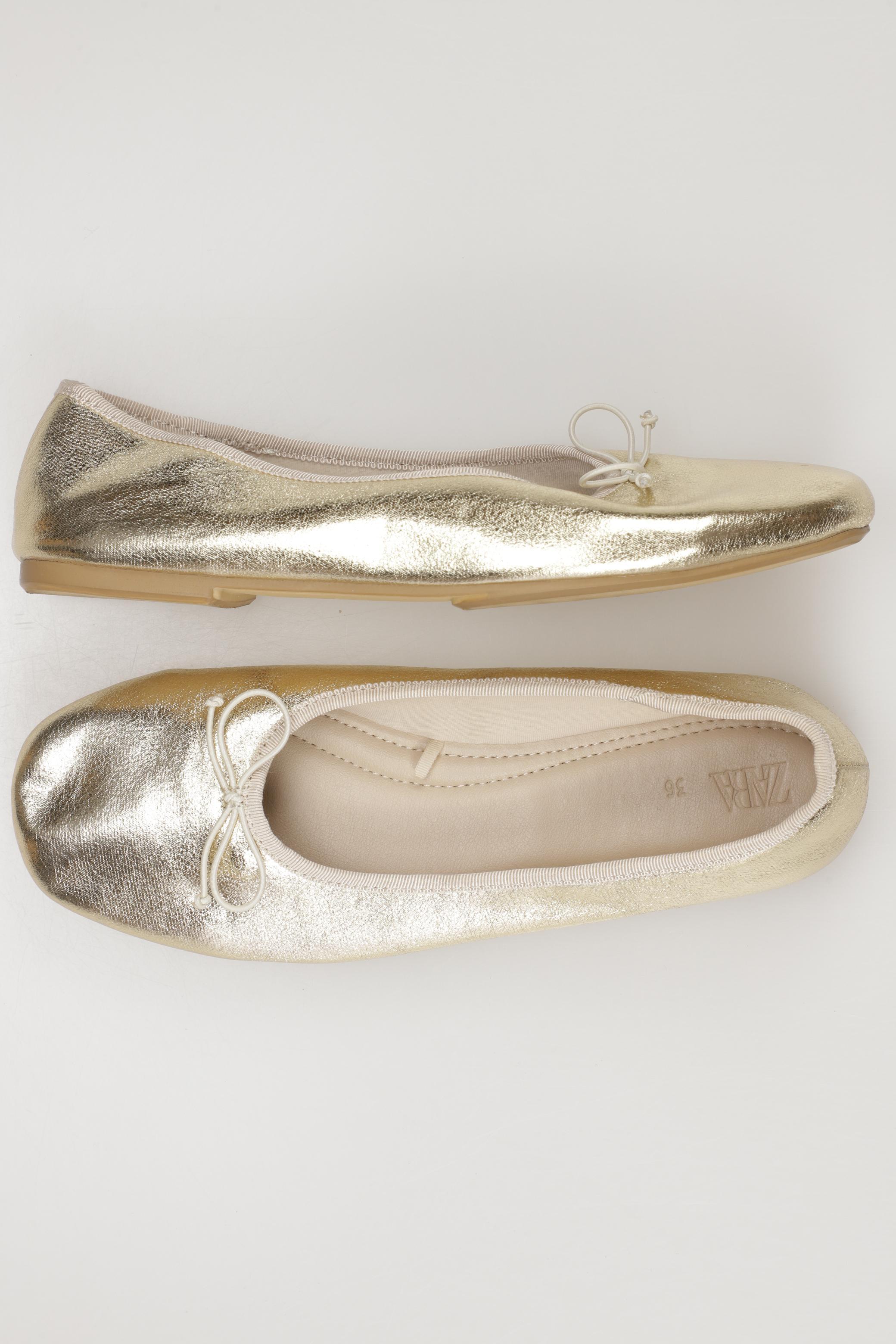 

Zara Damen Ballerinas, gold, Gr. 36