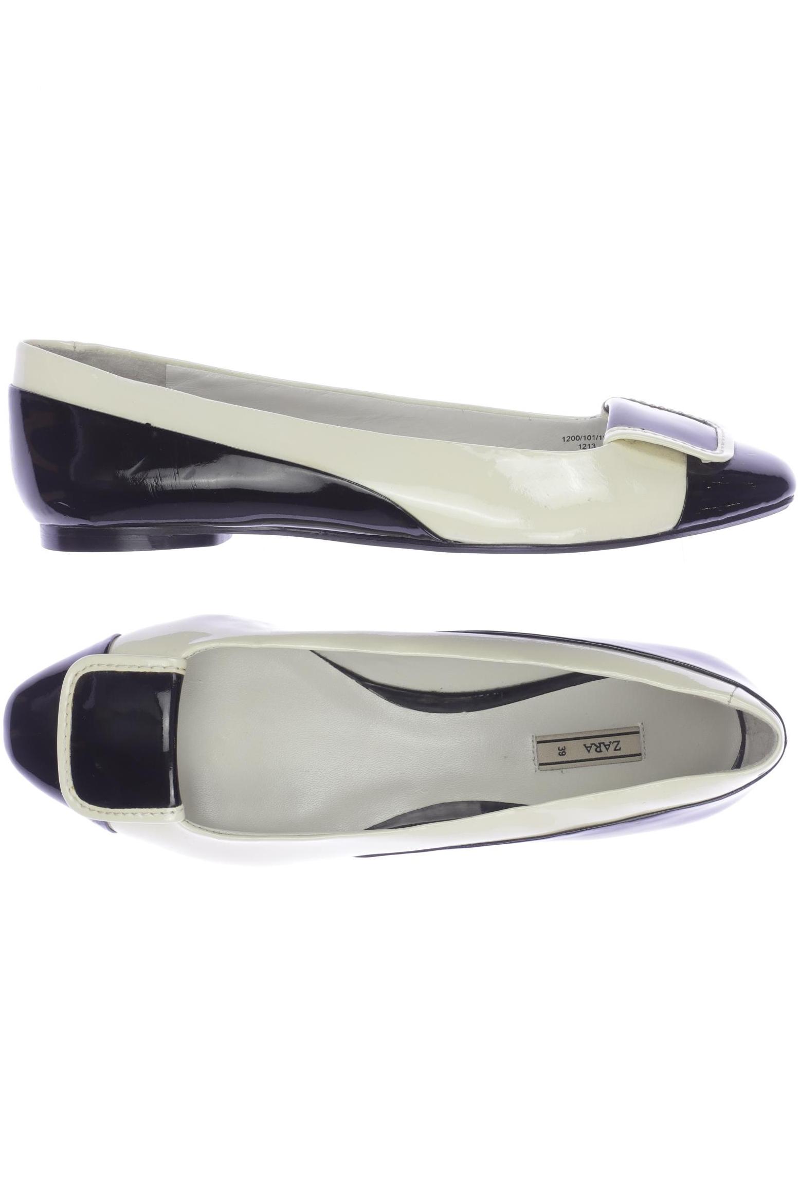 

ZARA Damen Ballerinas, cremeweiß