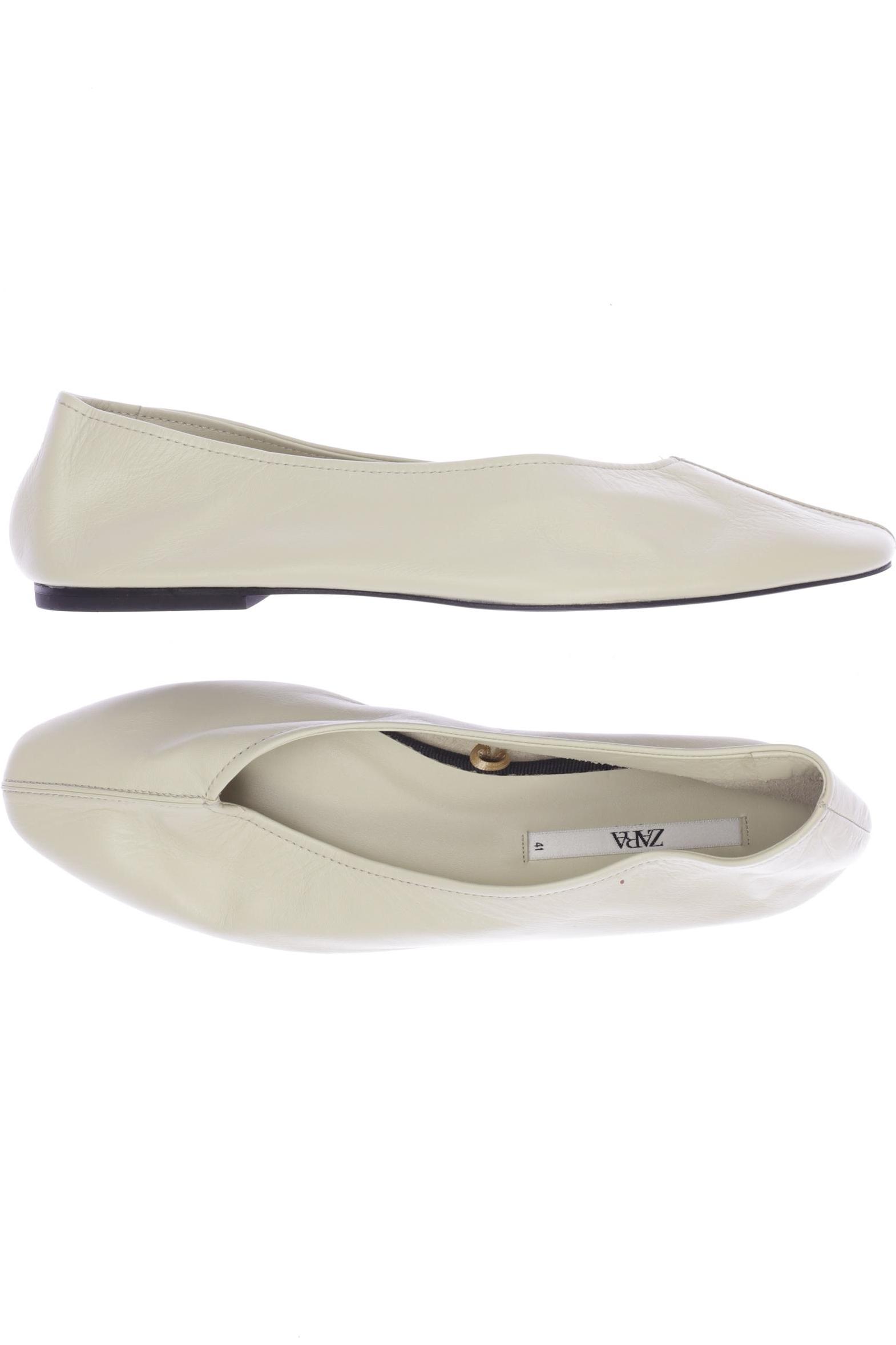 

Zara Damen Ballerinas, cremeweiß, Gr. 41