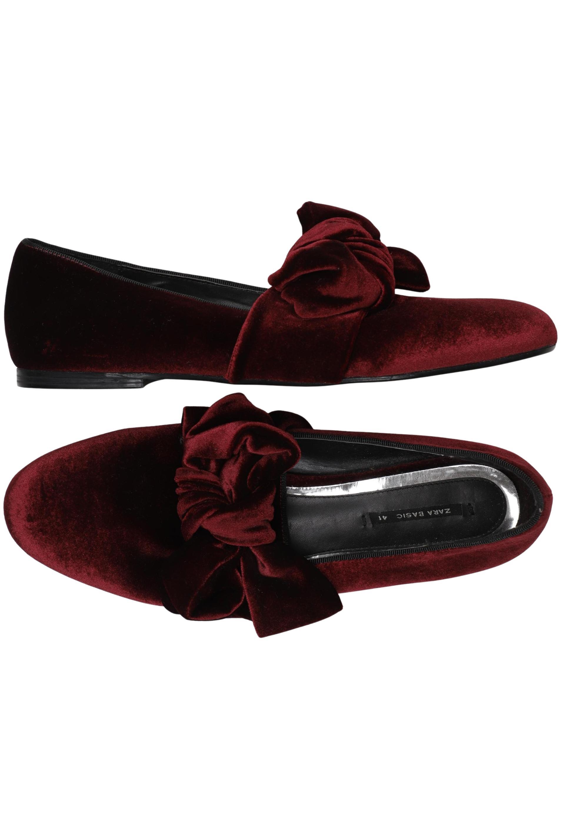 

Zara Damen Ballerinas, bordeaux, Gr. 41