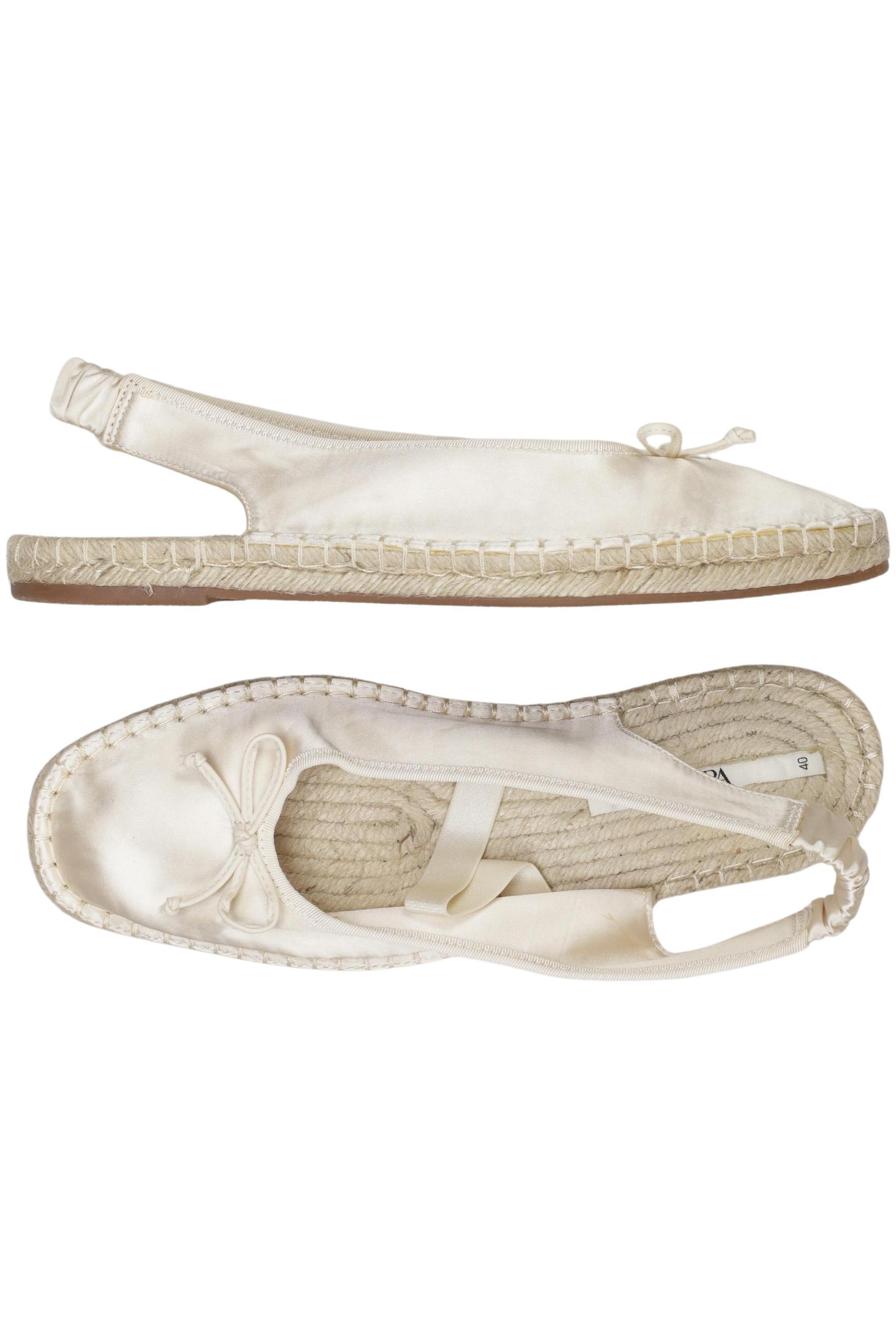 

Zara Damen Ballerinas, cremeweiß, Gr. 40