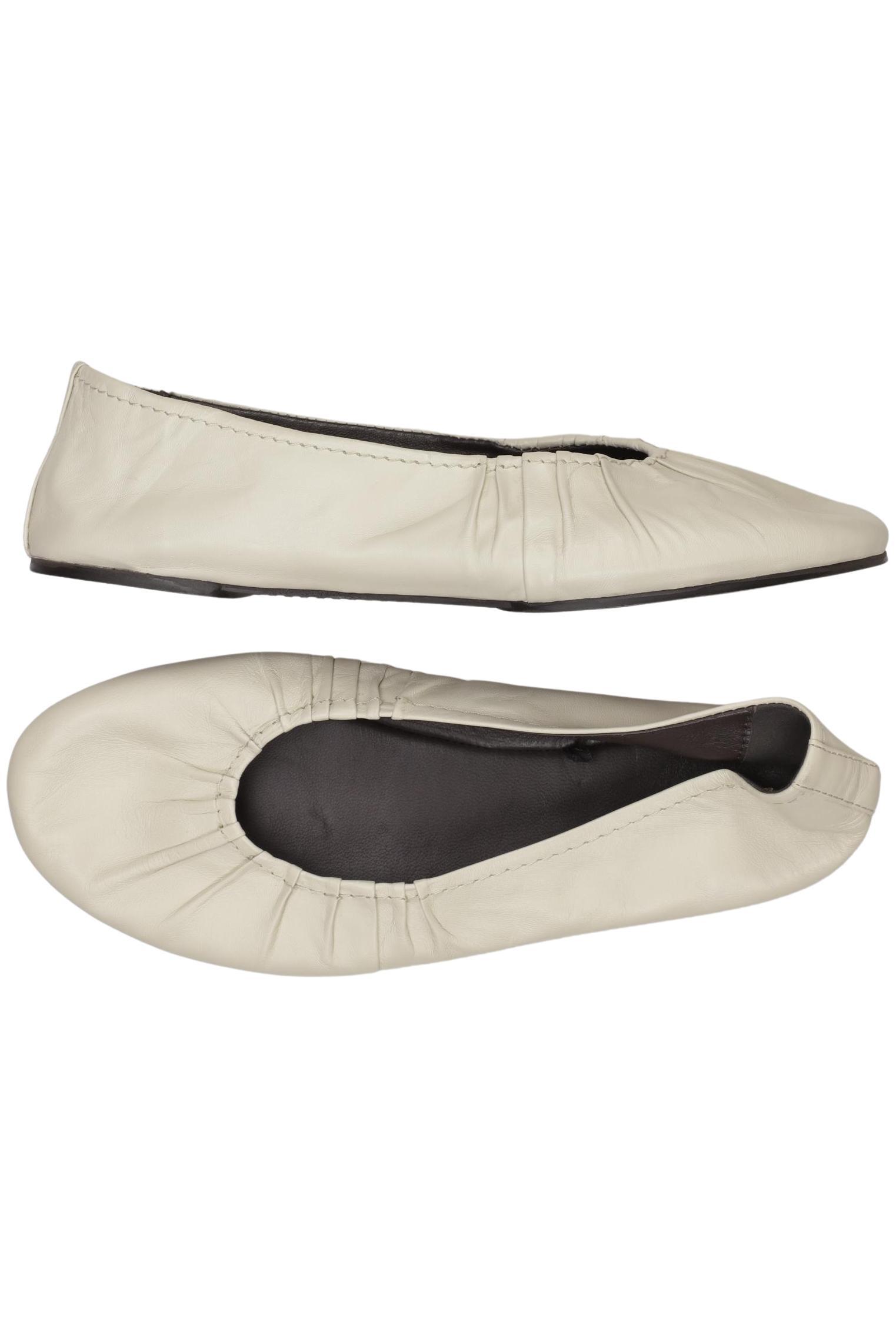 

Zara Damen Ballerinas, cremeweiß, Gr. 38