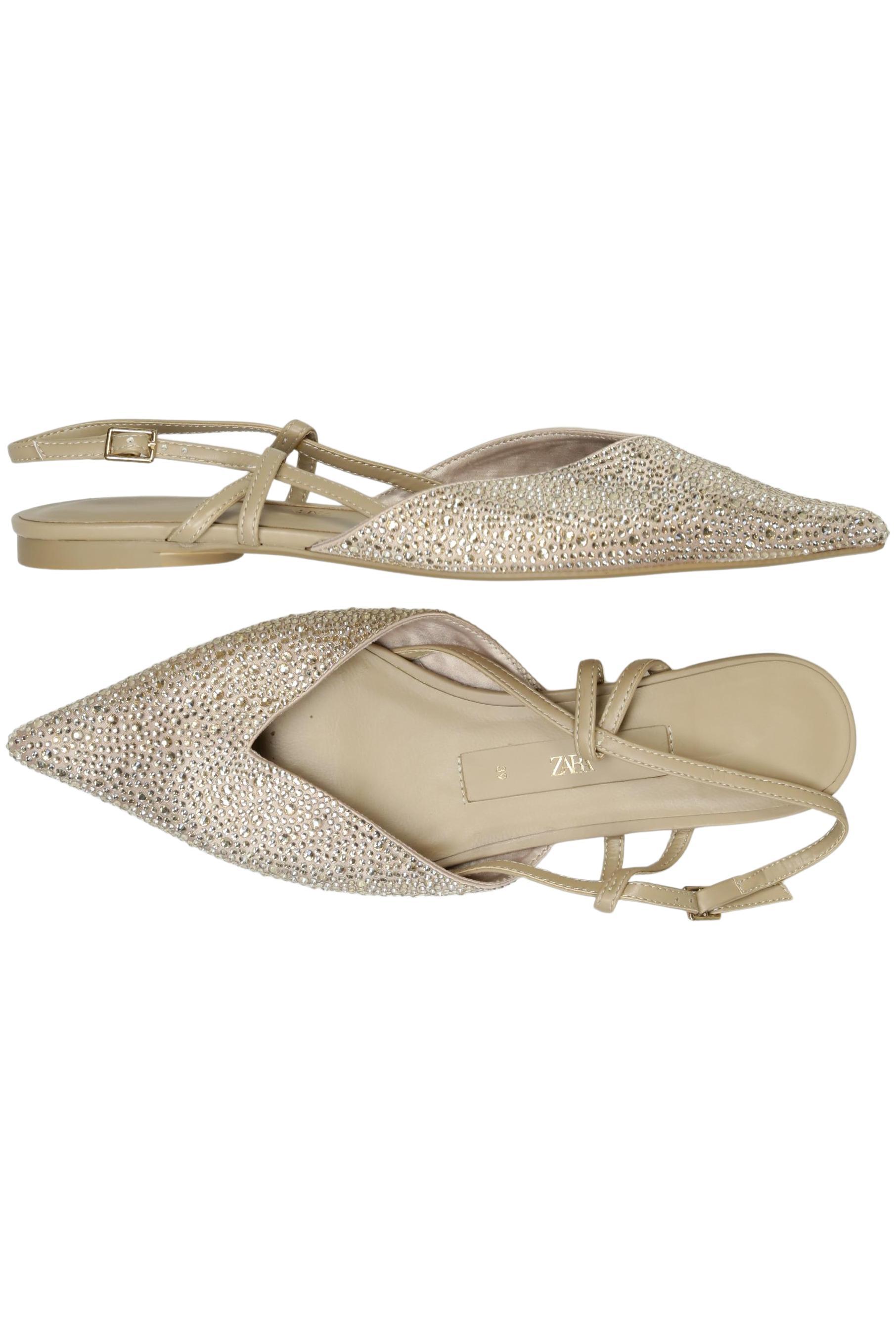 

Zara Damen Ballerinas, beige, Gr. 39