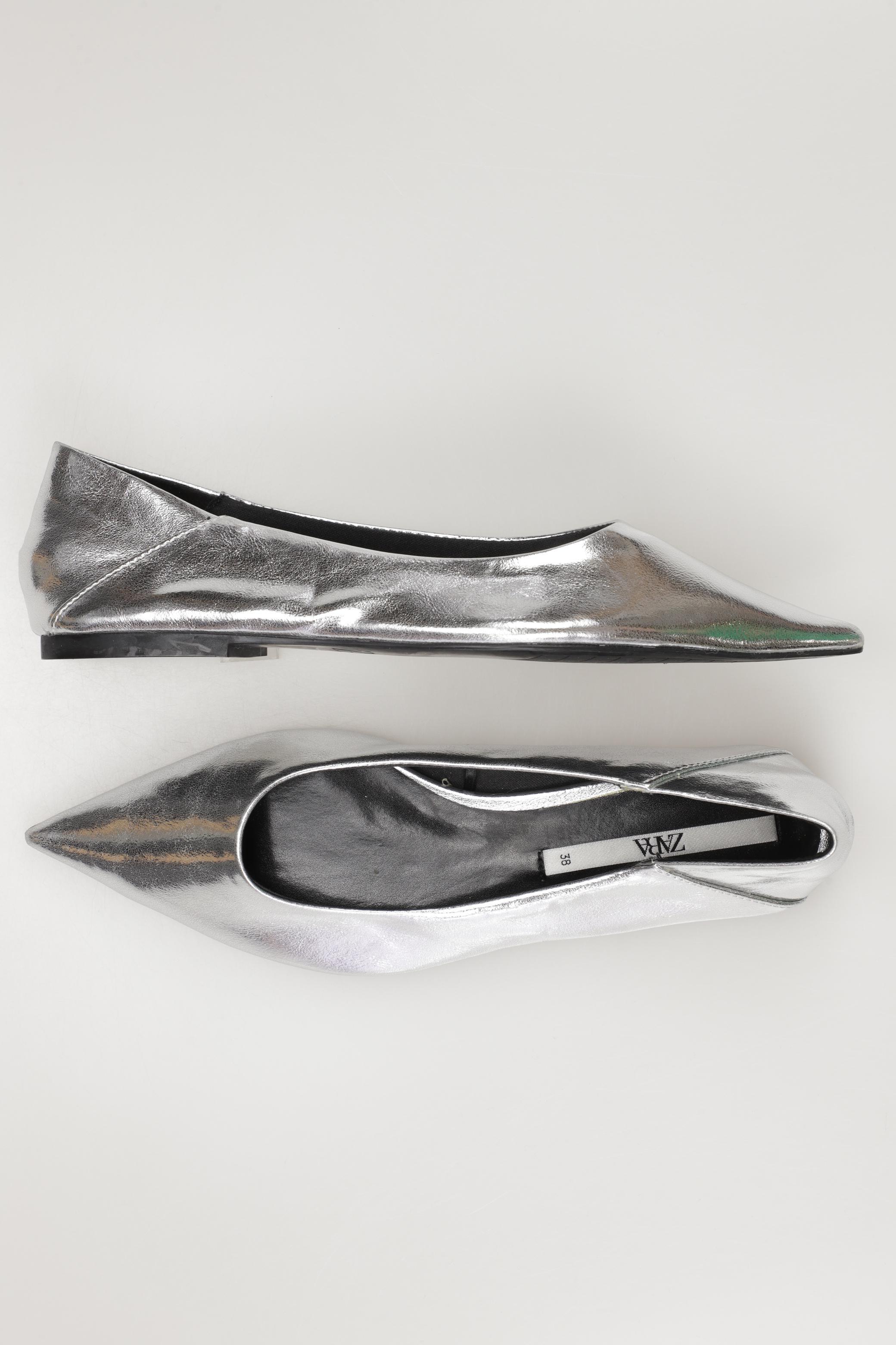 

ZARA Damen Ballerinas, silber