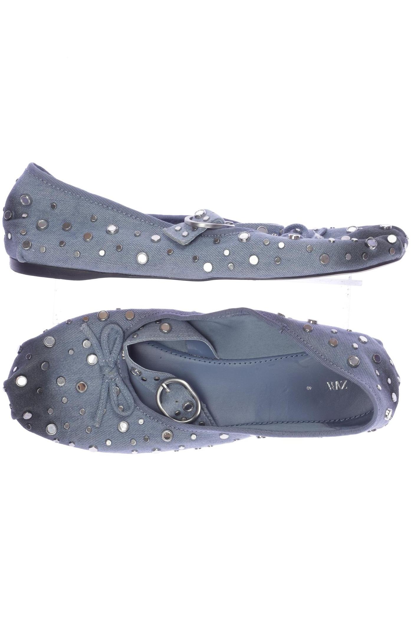 

Zara Damen Ballerinas, blau, Gr. 40