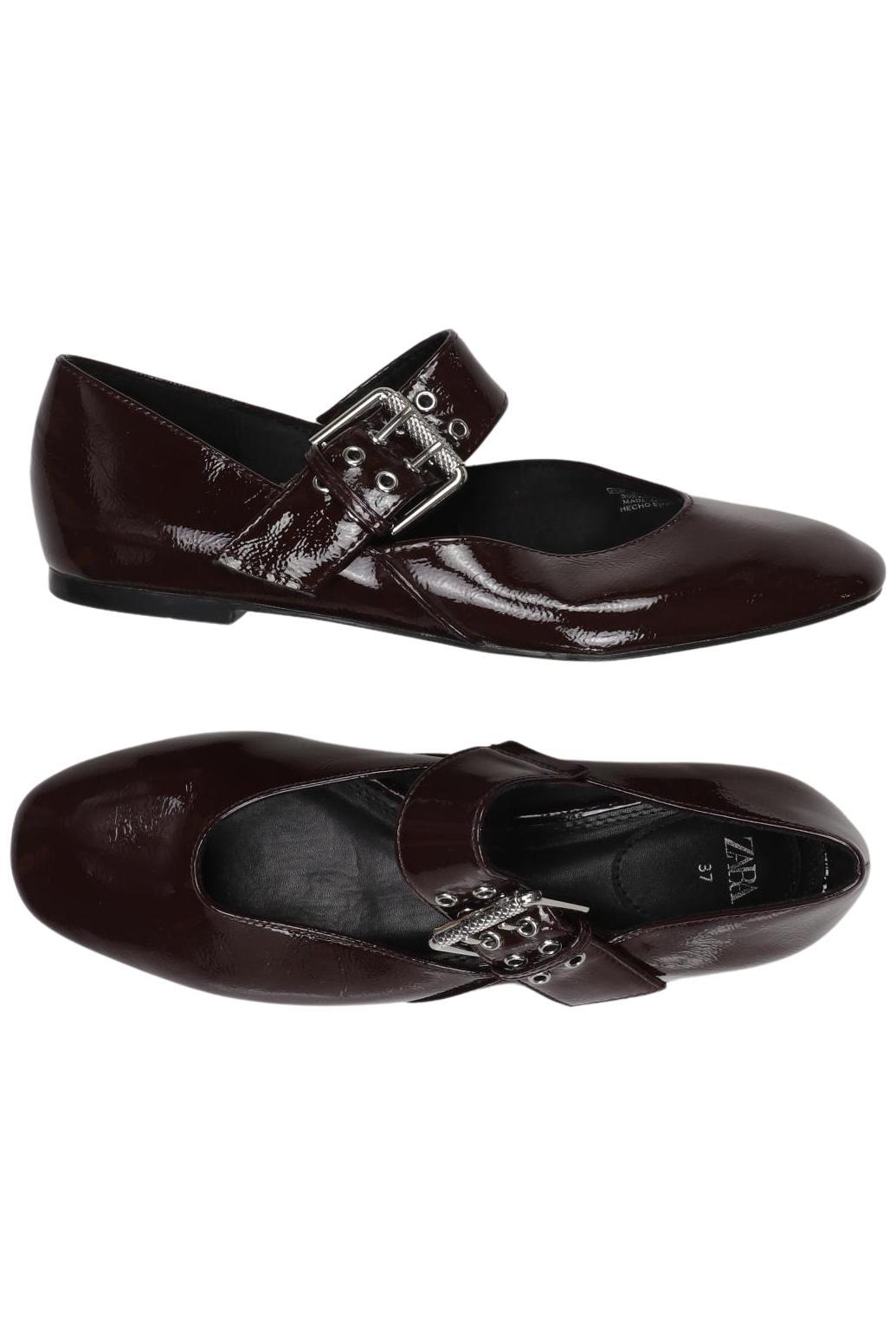 

Zara Damen Ballerinas, bordeaux, Gr. 37