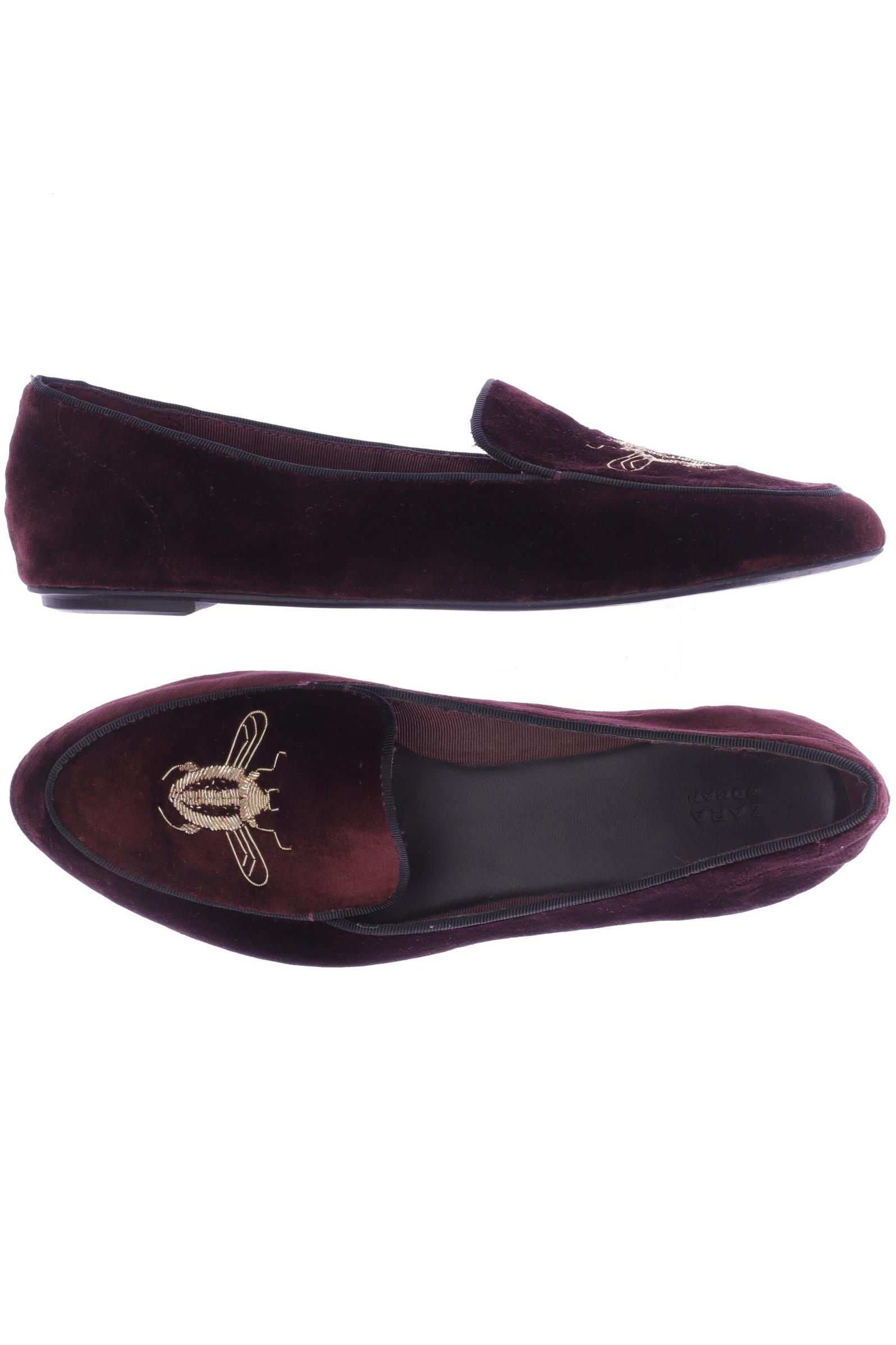 

Zara Damen Ballerinas, bordeaux, Gr. 38